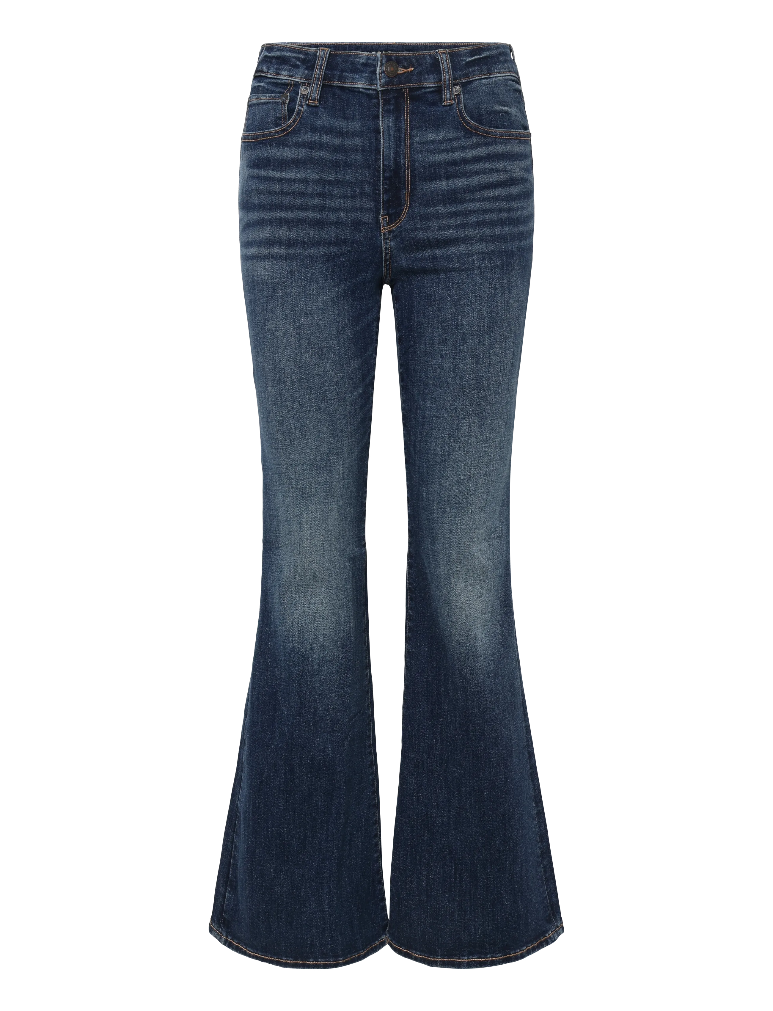 American Eagle SUPER HIGH RISE FLARE JEANS - Jeansmode - CLASSIC MEDIUM / blue