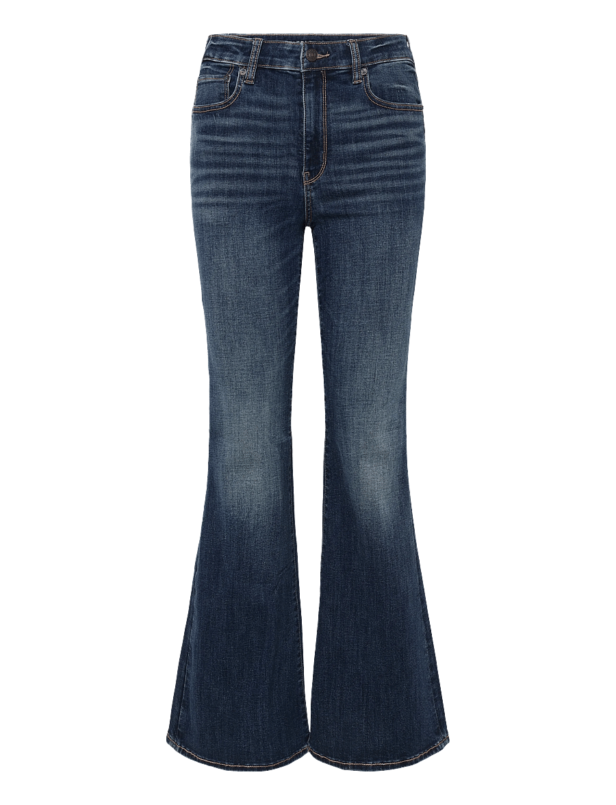 American Eagle - SUPER HIGH RISE FLARE JEANS - leveälahkeiset farkut - classic medium - 1