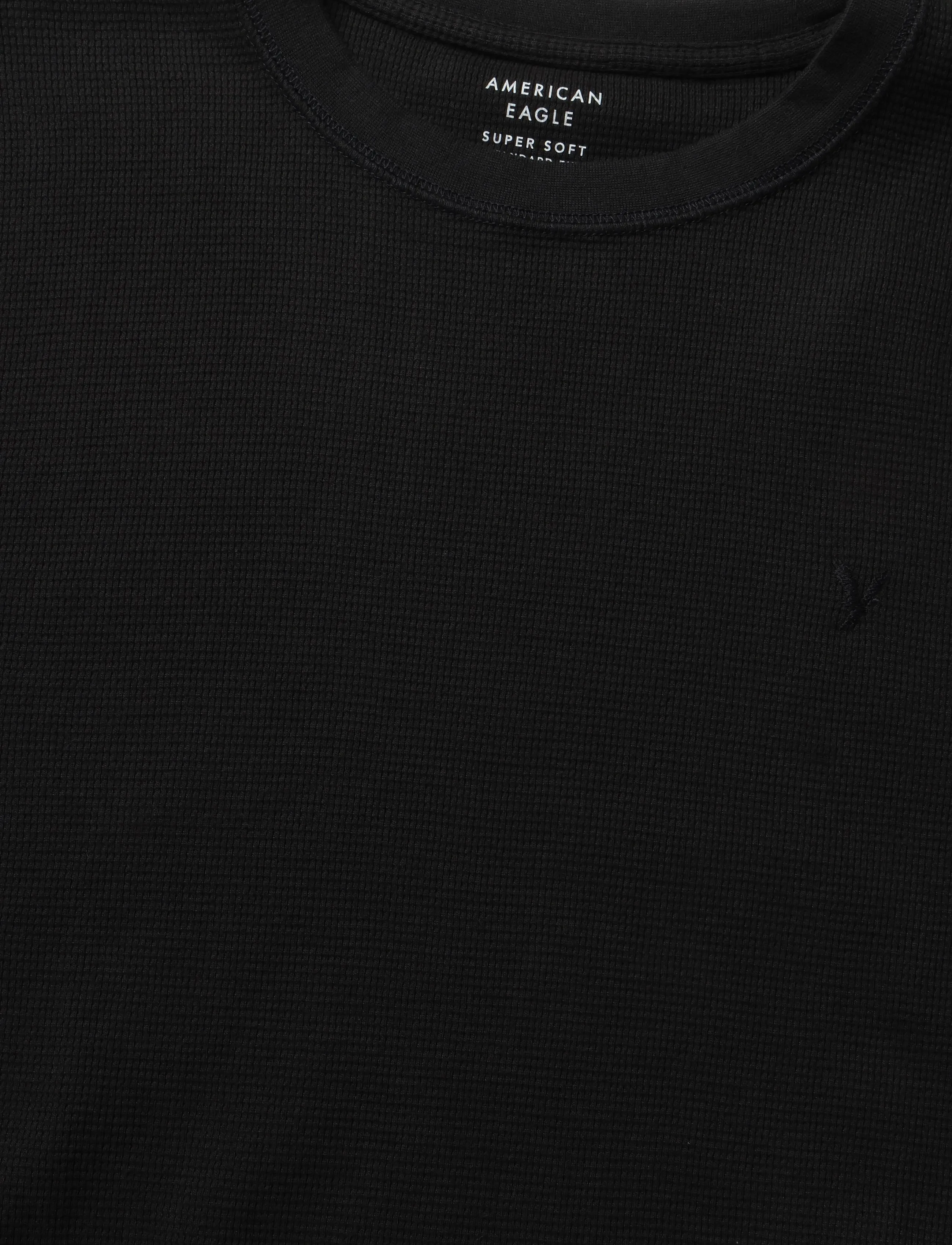 American Eagle - K-INTL L/S KNAPSACK SOLID THERMALS - langærmede t-shirts - black - 2