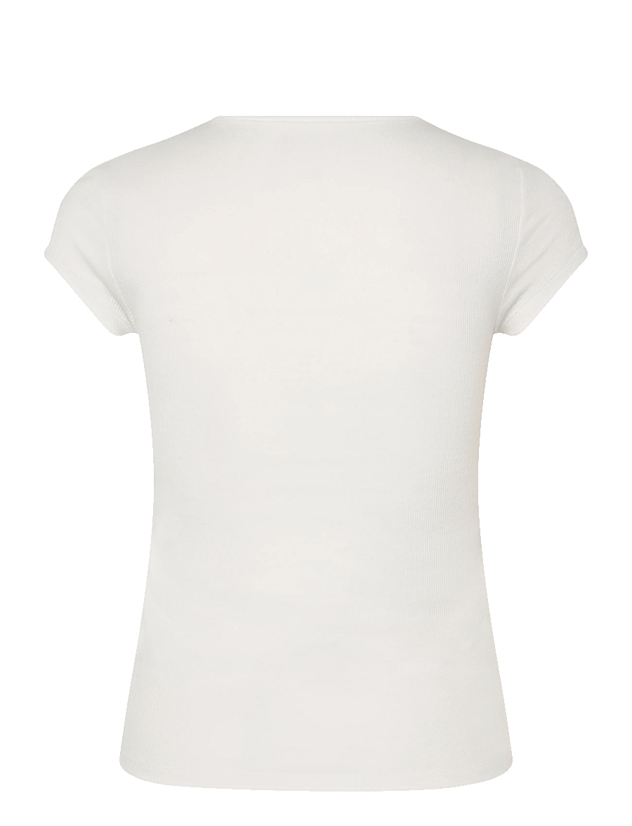 American Eagle - 9472 HEY BABY RIB TEE CORE COLOR - t-särgid - white - 1
