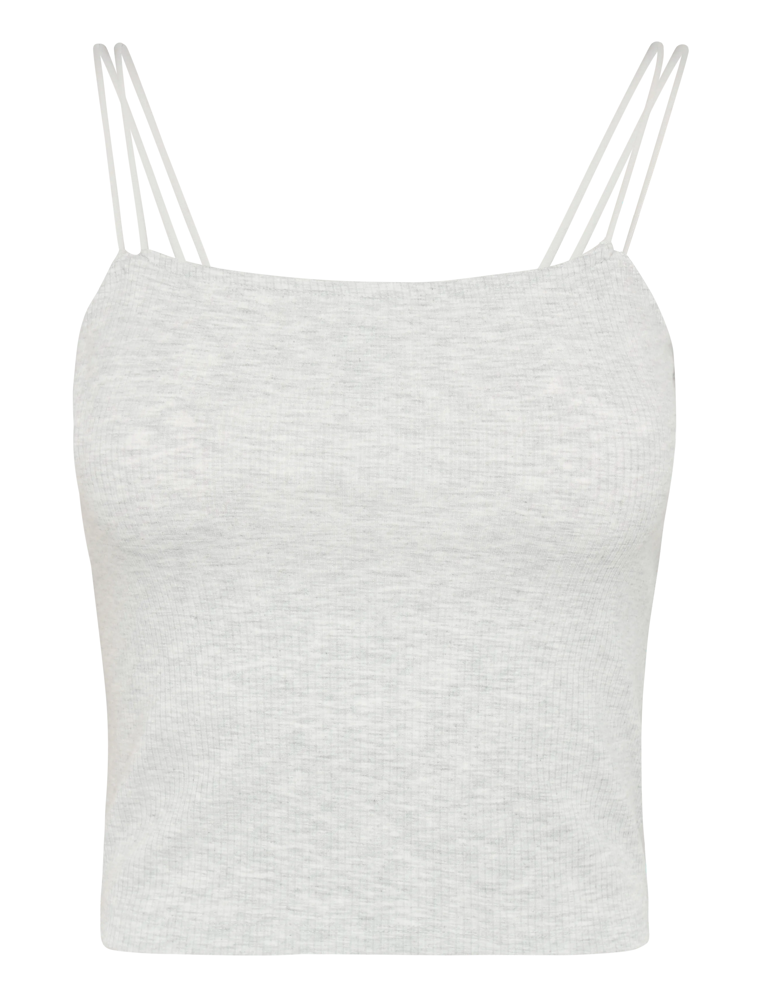 American Eagle 5984 Bungee Strap Tank Heather, Kvinder, Kort Strop Tanktop, Grå, Str: XS