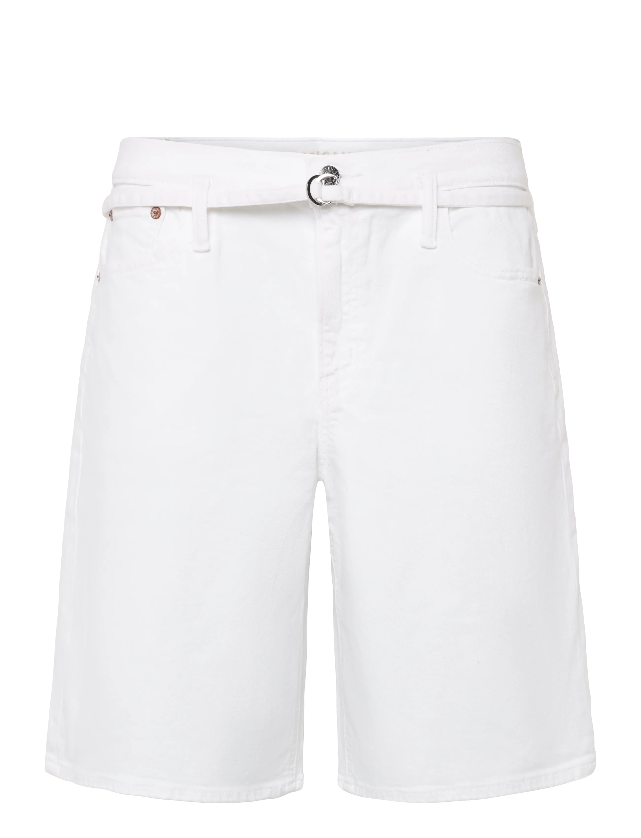 American Eagle Dreamy Drape Baggy Bermuda (Belted), 8, White, Shorts > Bermudas, Dame