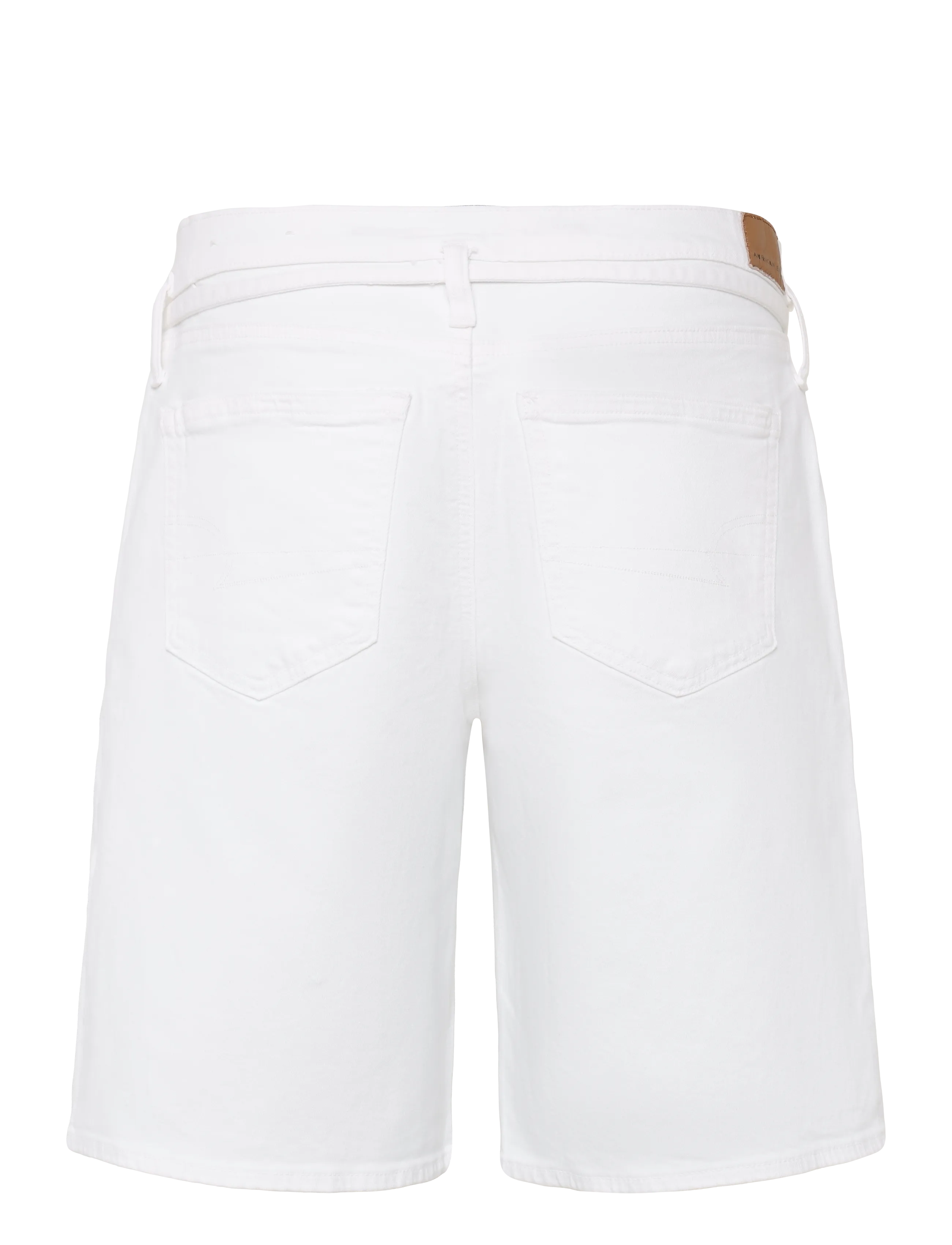 American Eagle - DREAMY DRAPE BAGGY BERMUDA (BELTED) - white - 1