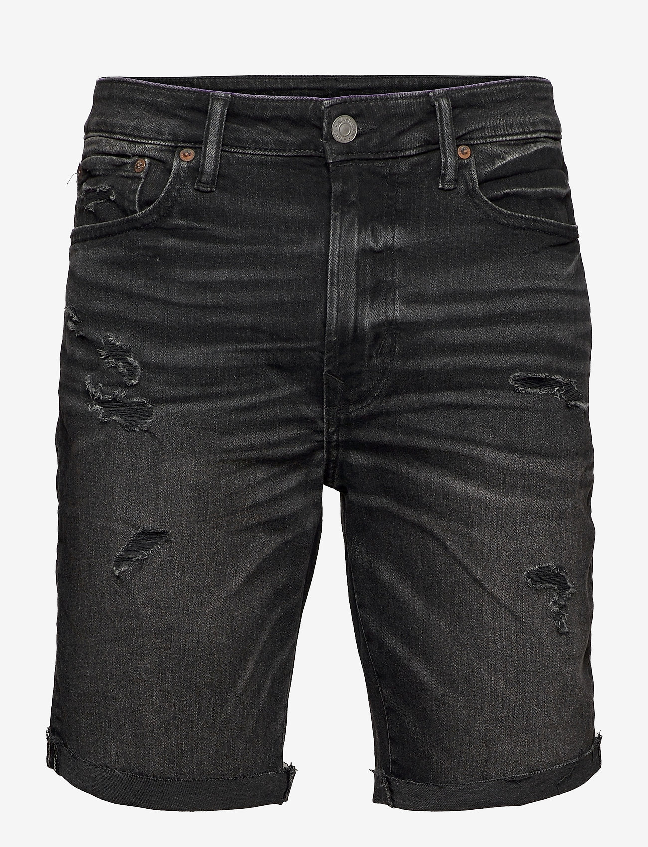American Eagle - AE AirFlex+ Ripped Denim Short - black - 0