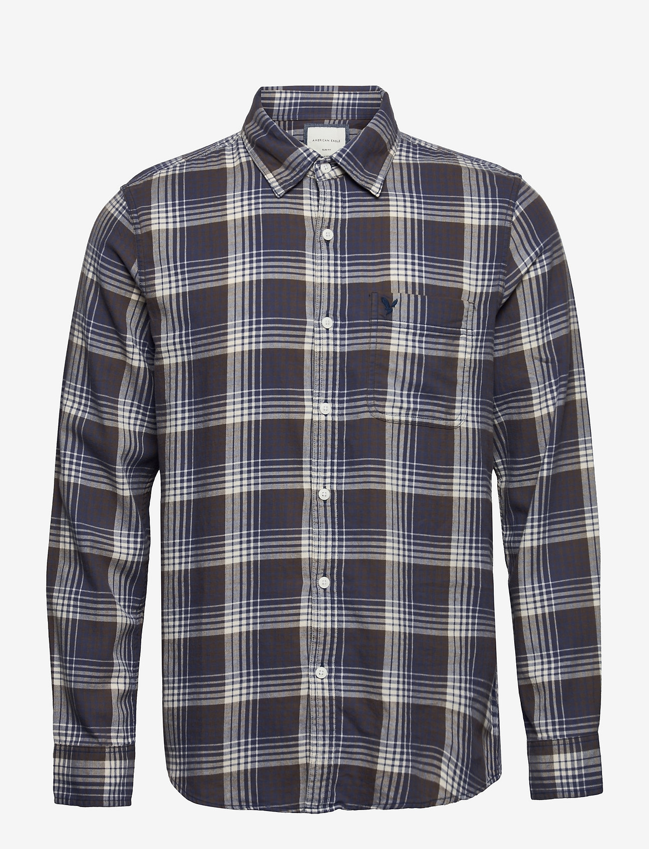 American Eagle - SCOUT PLAID SF CSC MILO TWILL - washed blue - 0