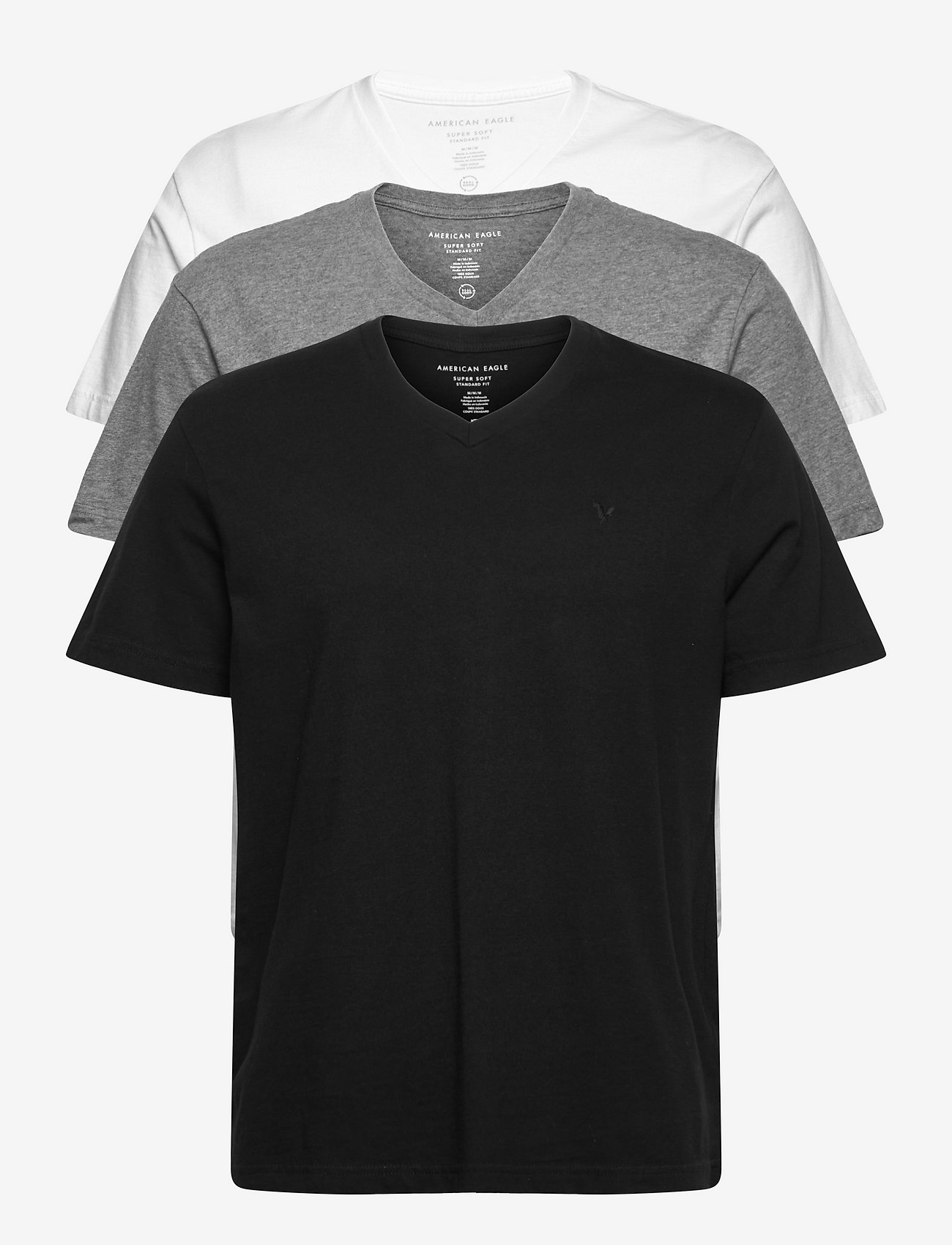 American Eagle - SS V NK 3 PACK - multi - 0