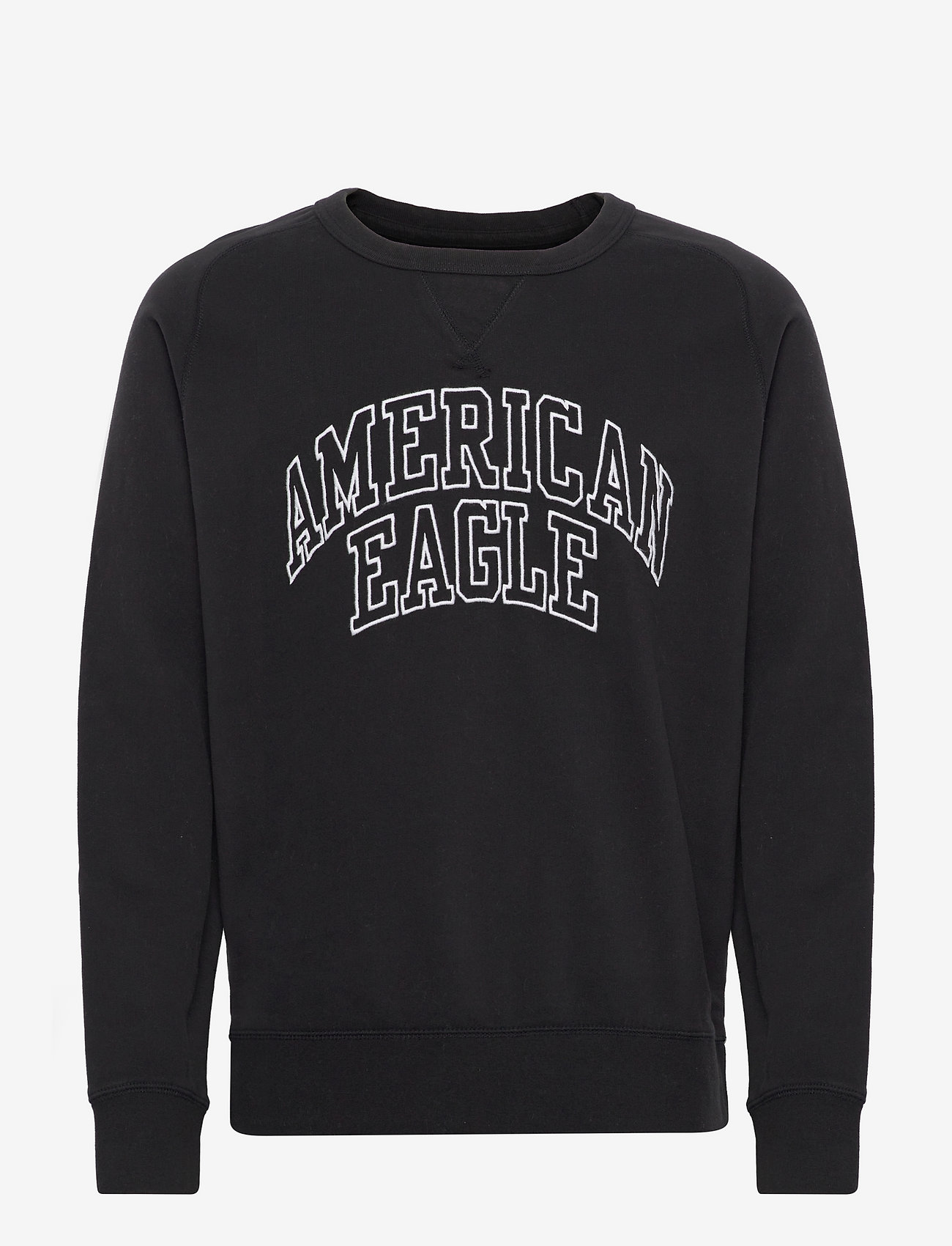 American Eagle - INTL SADDLE SLEEVE CREW - black - 0