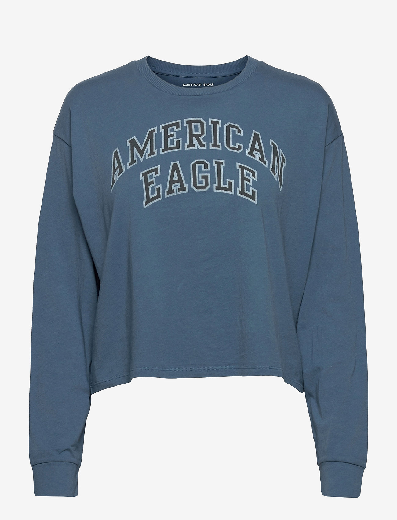 American Eagle - AE Long-Sleeve Graphic T-Shirt - light blue - 0