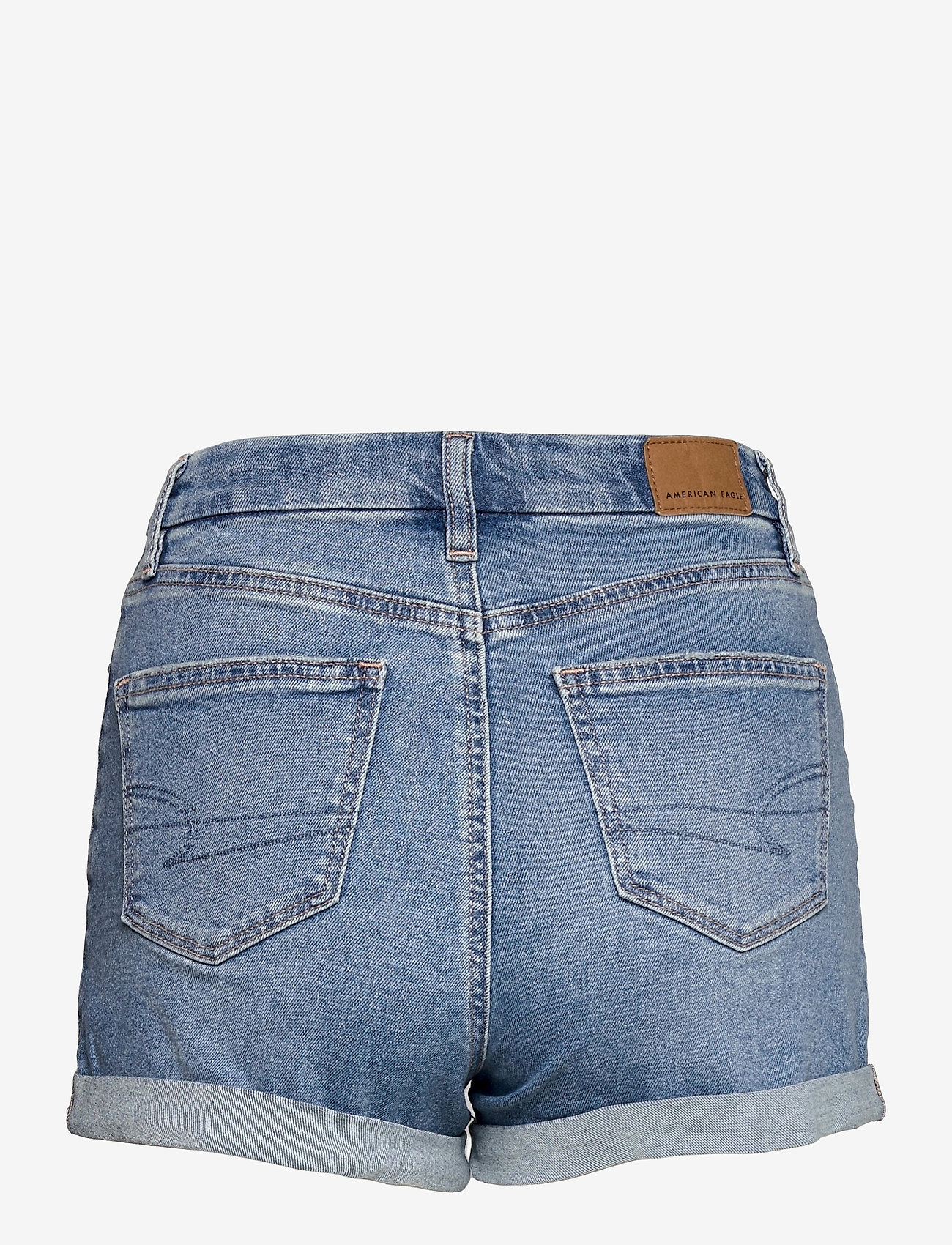 American Eagle - AE Stretch Curvy Denim Mom Shorts - medium bright indigo - 1