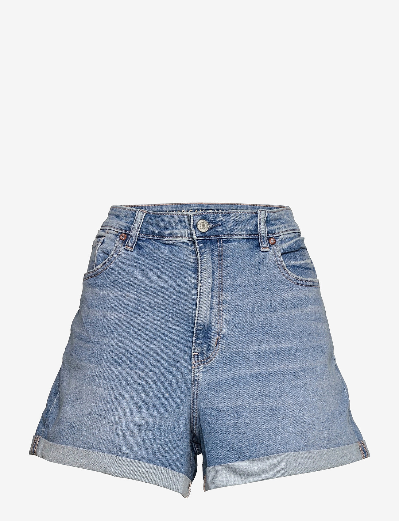 American Eagle - AE Stretch Denim Mom Shorts - medium bright indigo - 0