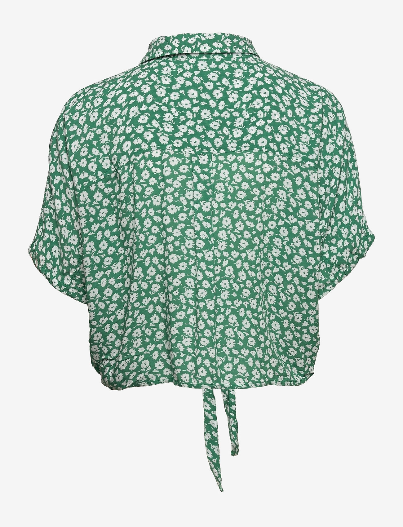 American Eagle - AE Silky Short-Sleeve Button-Up Shirt - green - 1
