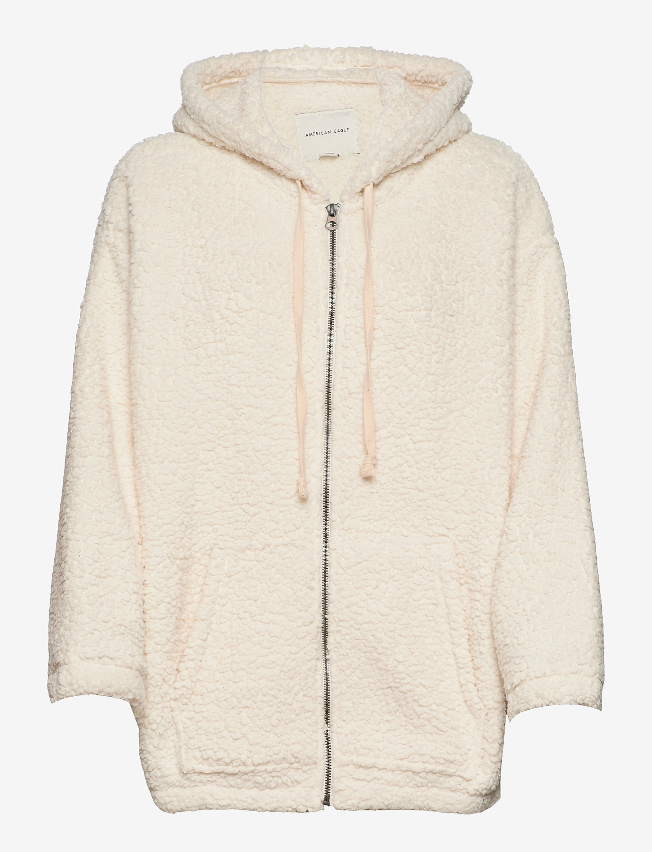 American Eagle - AE Sherpa Zip-Up Hoodie - cream - 0