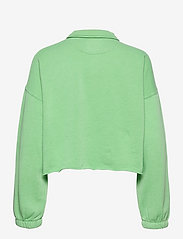 American Eagle - Aerie Fleece-Of-Mind Cropped Polo Sweatshirt - midday mint - 1