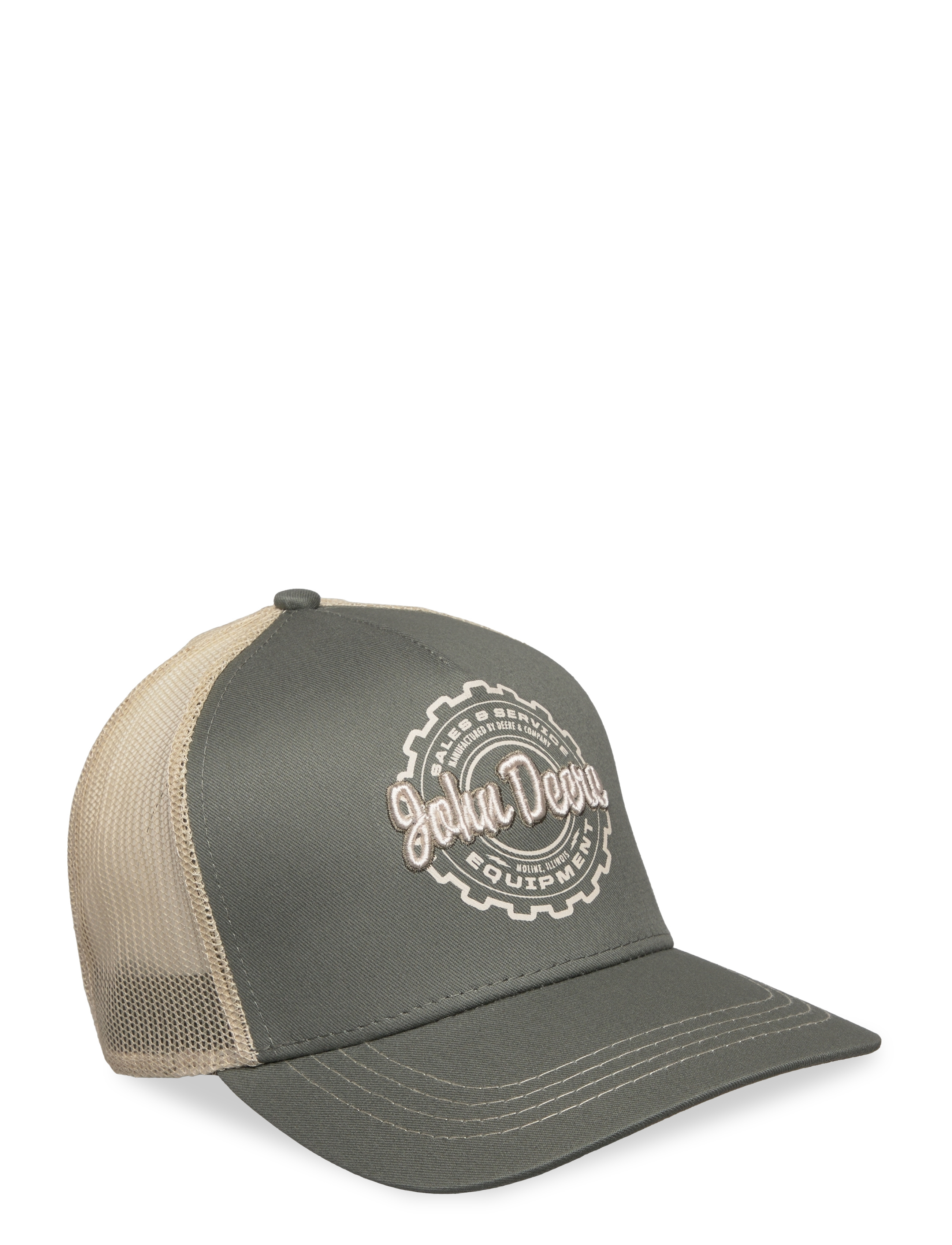 American Needle Vintage 5 Panel Trucker Olive John Deere - Accessories - OLIVE / khaki/green