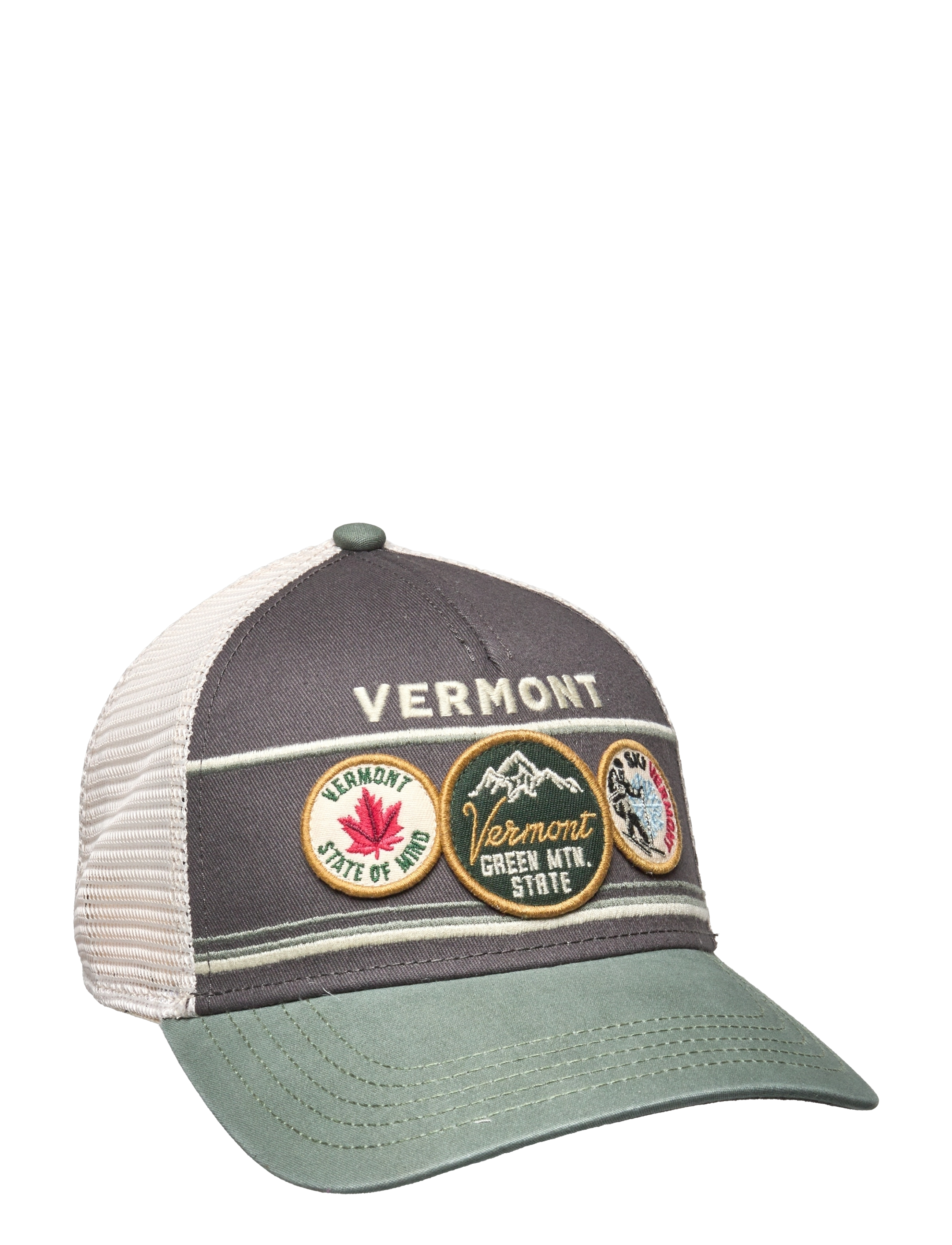 AMERICAN NEEDLE Vermont Trucker Ivory Cool Grau Cedar American Needle Khaki - One Size - Damen