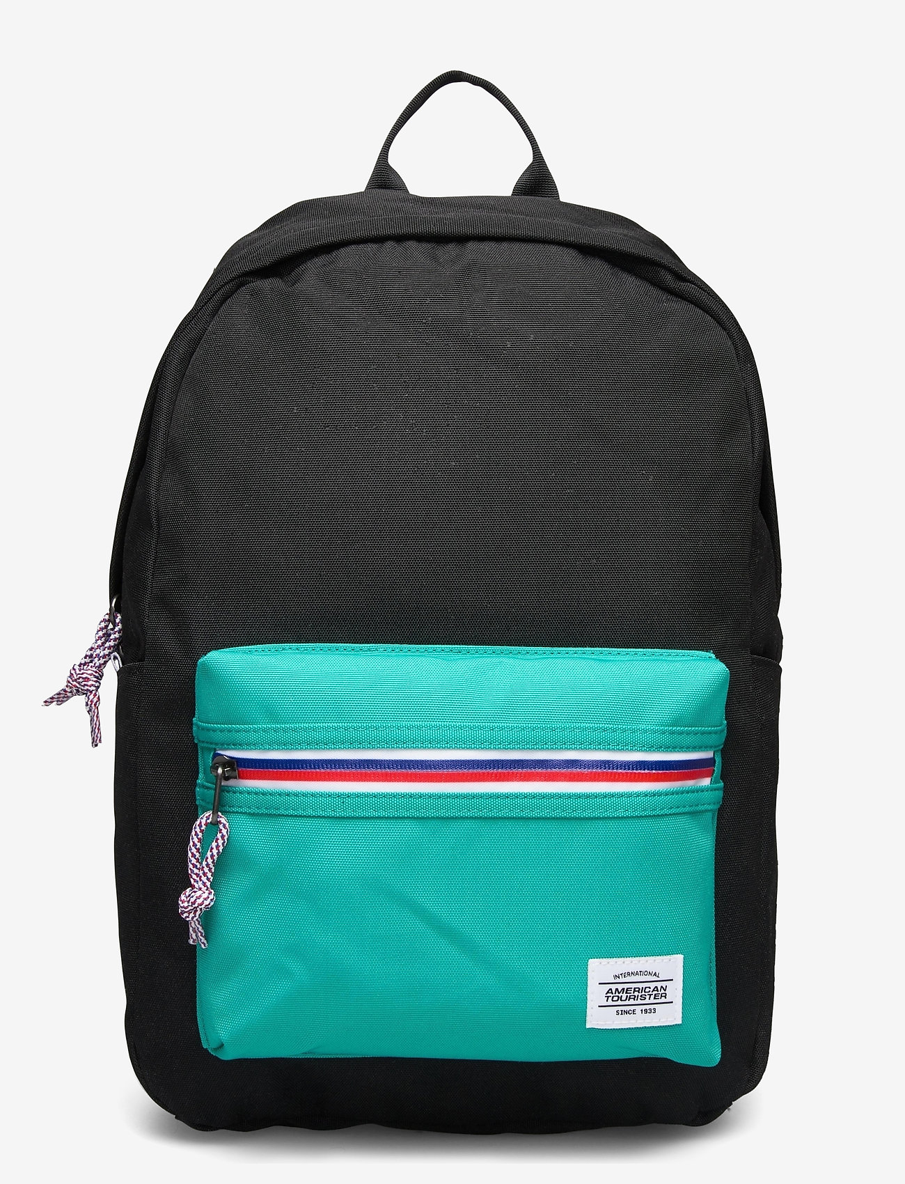 American Tourister - BACKPACK ZIP - black/turquoise - 0