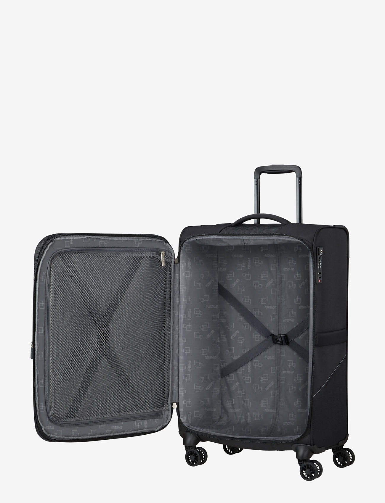 American Tourister - SUMMERRIDE SPINNER M EXP TSA - håndbaggage - black - 5
