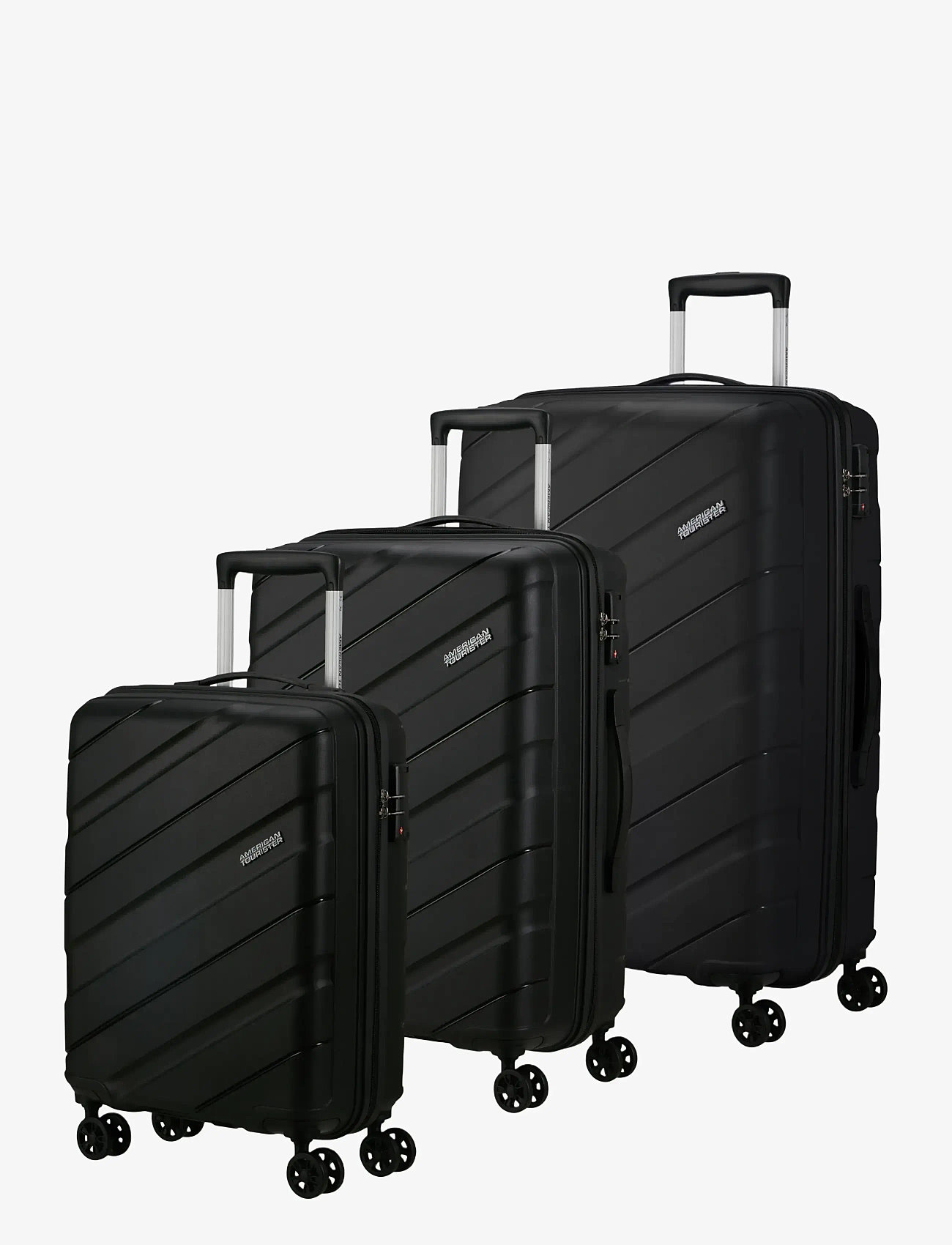 American Tourister - JETDRIVER 3.0 3 PC SET A BLACK - koffer - black - 0