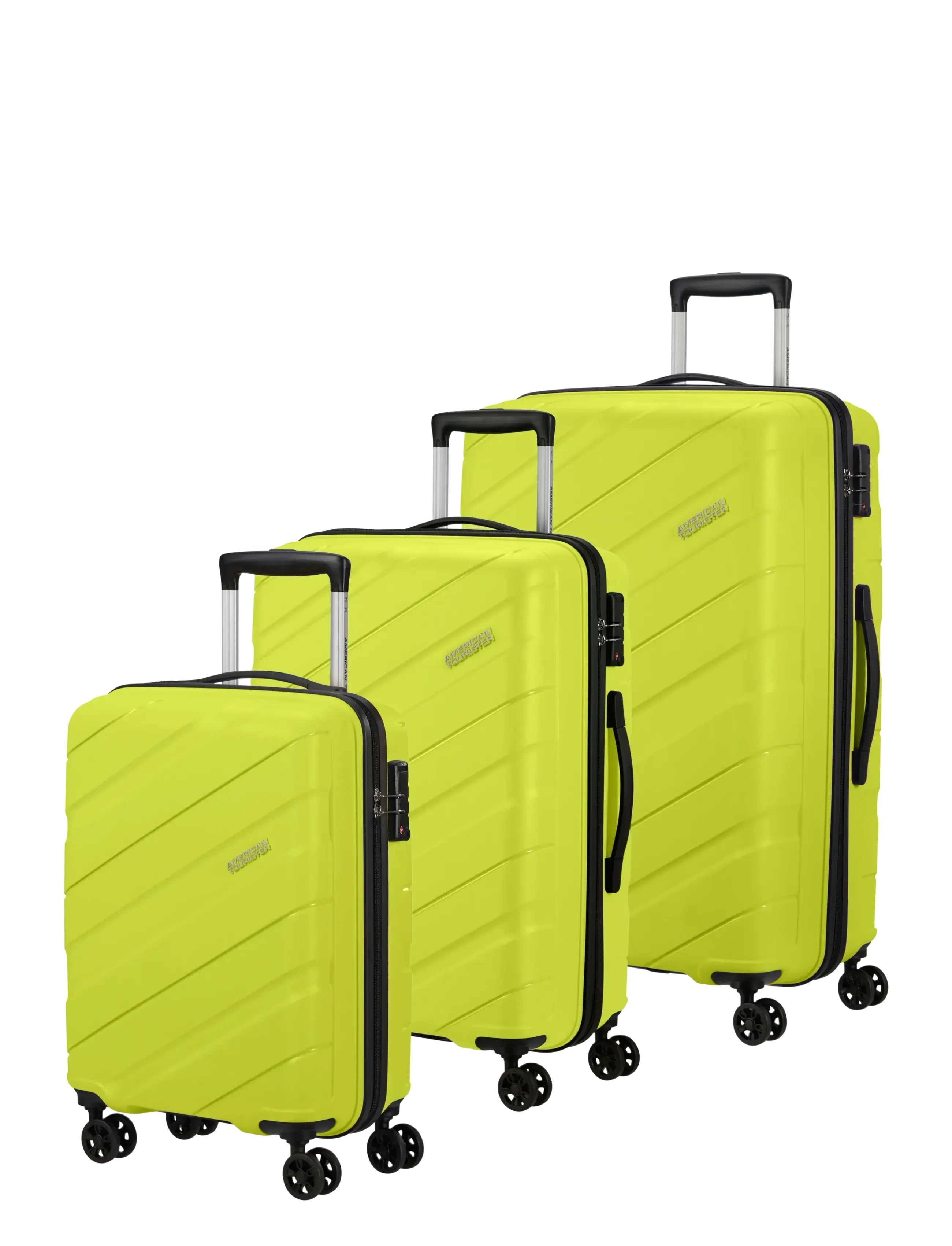 AMERICAN TOURISTER Jetdriver 3.0 3 Pc Set A Schwarz Gelb - One Size - Herren