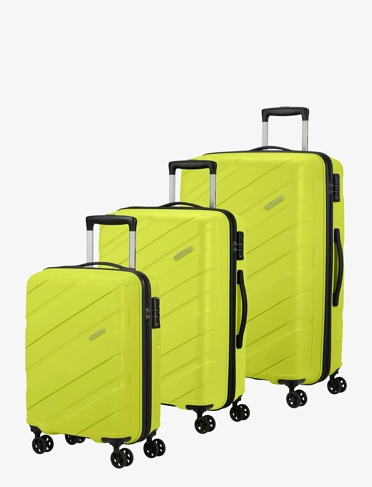 American Tourister - JETDRIVER 3.0 3 PC SET A FONDANT PINK - shop efter anledning - bright lime - 0