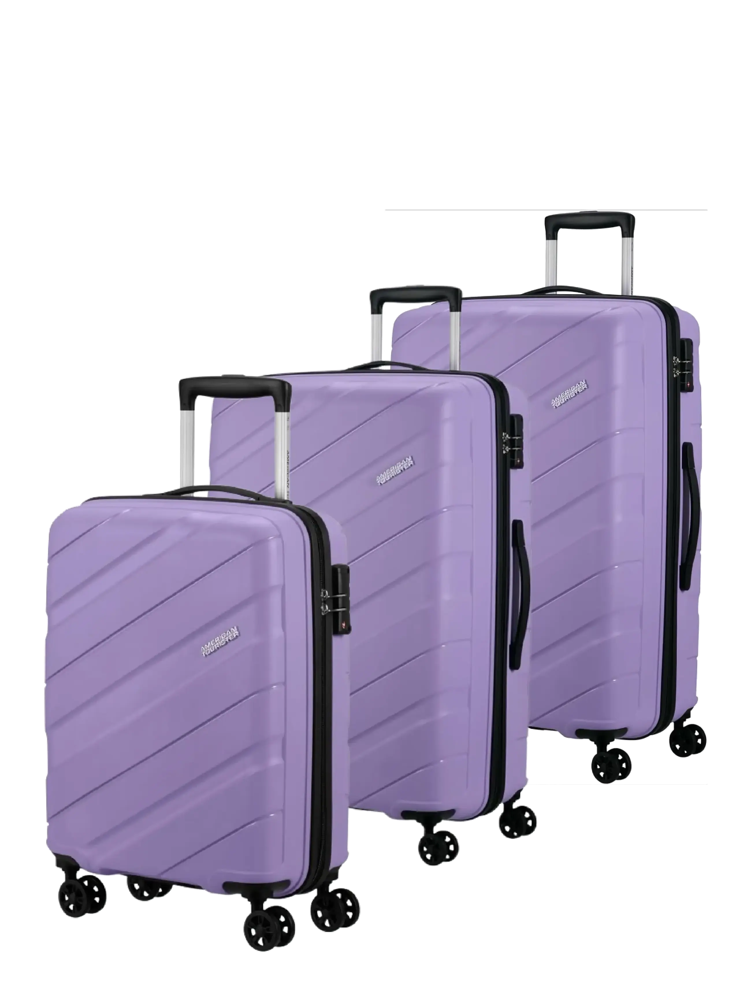 AMERICAN TOURISTER Jetdriver 3.0 3 Pc Set A Schwarz Lila - One Size - Herren