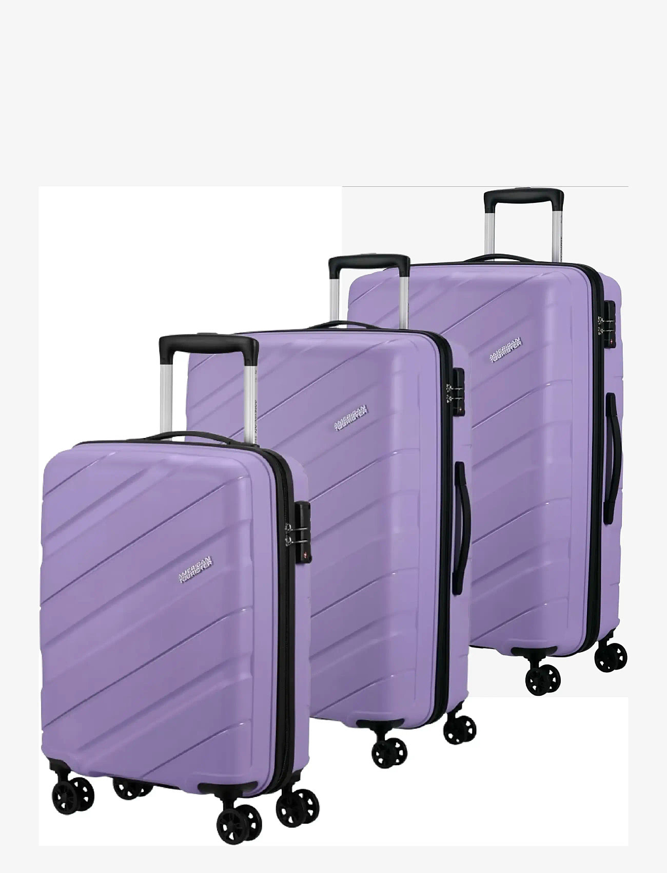 American Tourister - JETDRIVER 3.0 3 PC SET A BLACK - store kufferter - ice lilac - 0