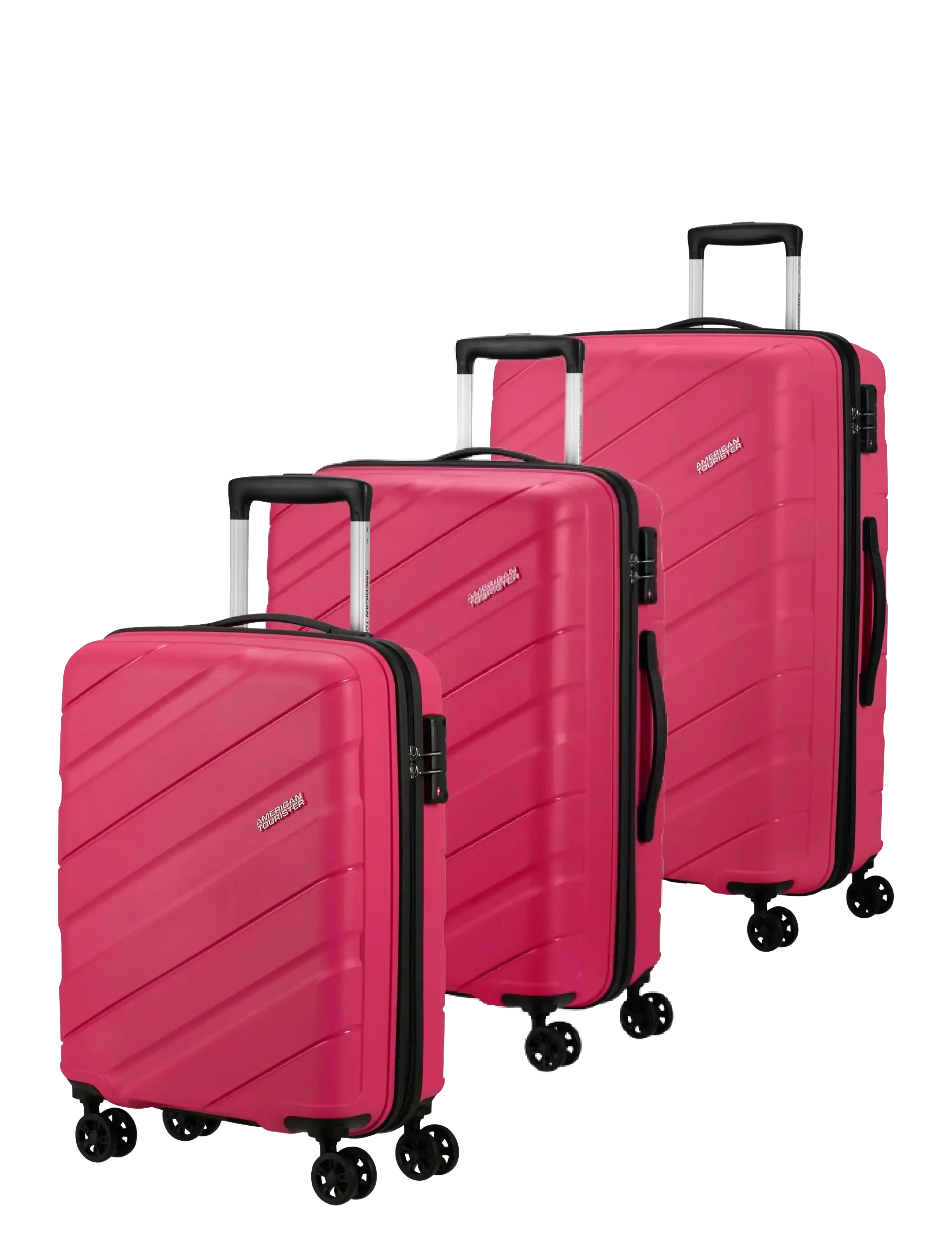 AMERICAN TOURISTER Jetdriver 3.0 3 Pc Set A Schwarz Pink - One Size - Herren