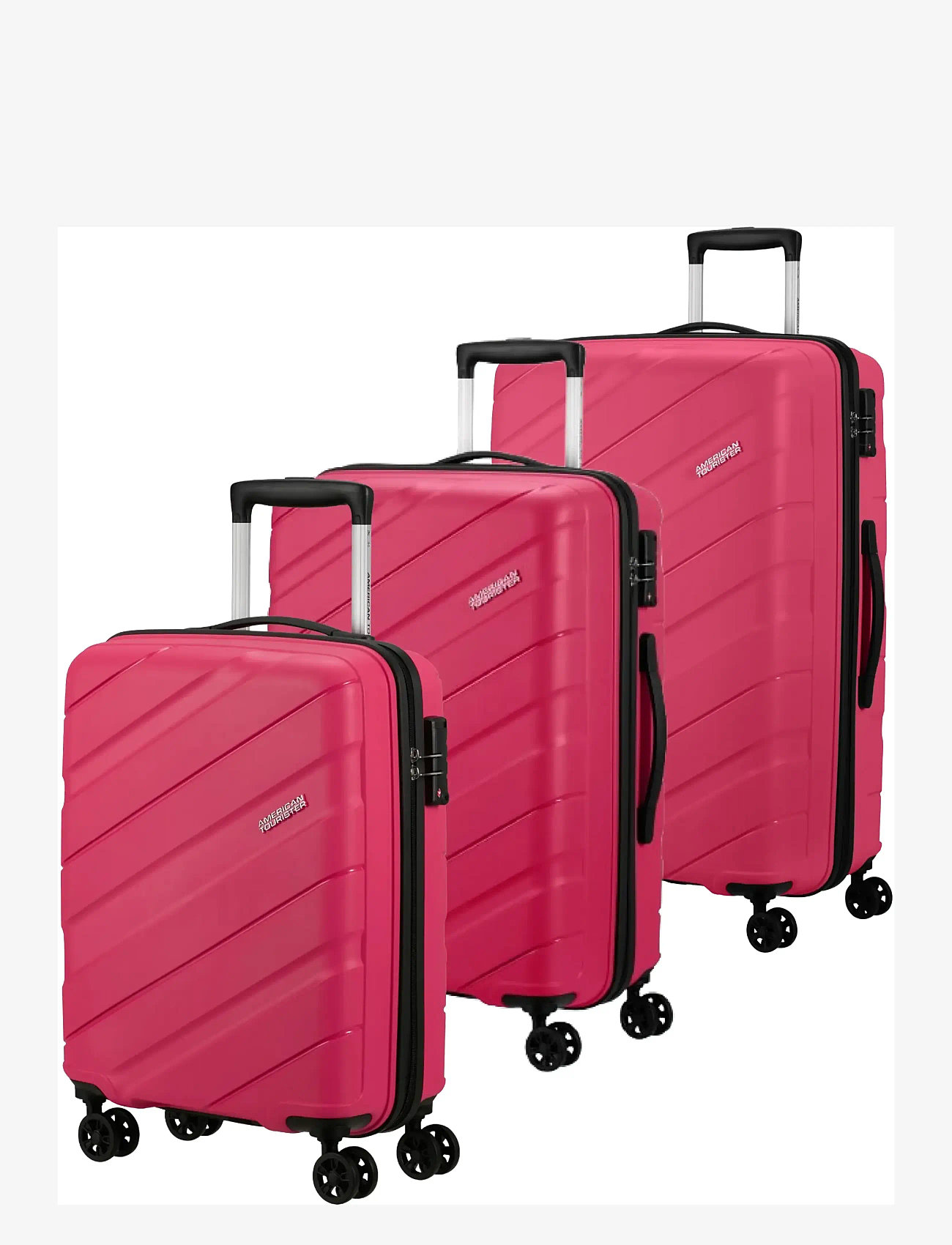 American Tourister - JETDRIVER 3.0 3 PC SET A FONDANT PINK - shop efter anledning - rasberry pink - 0