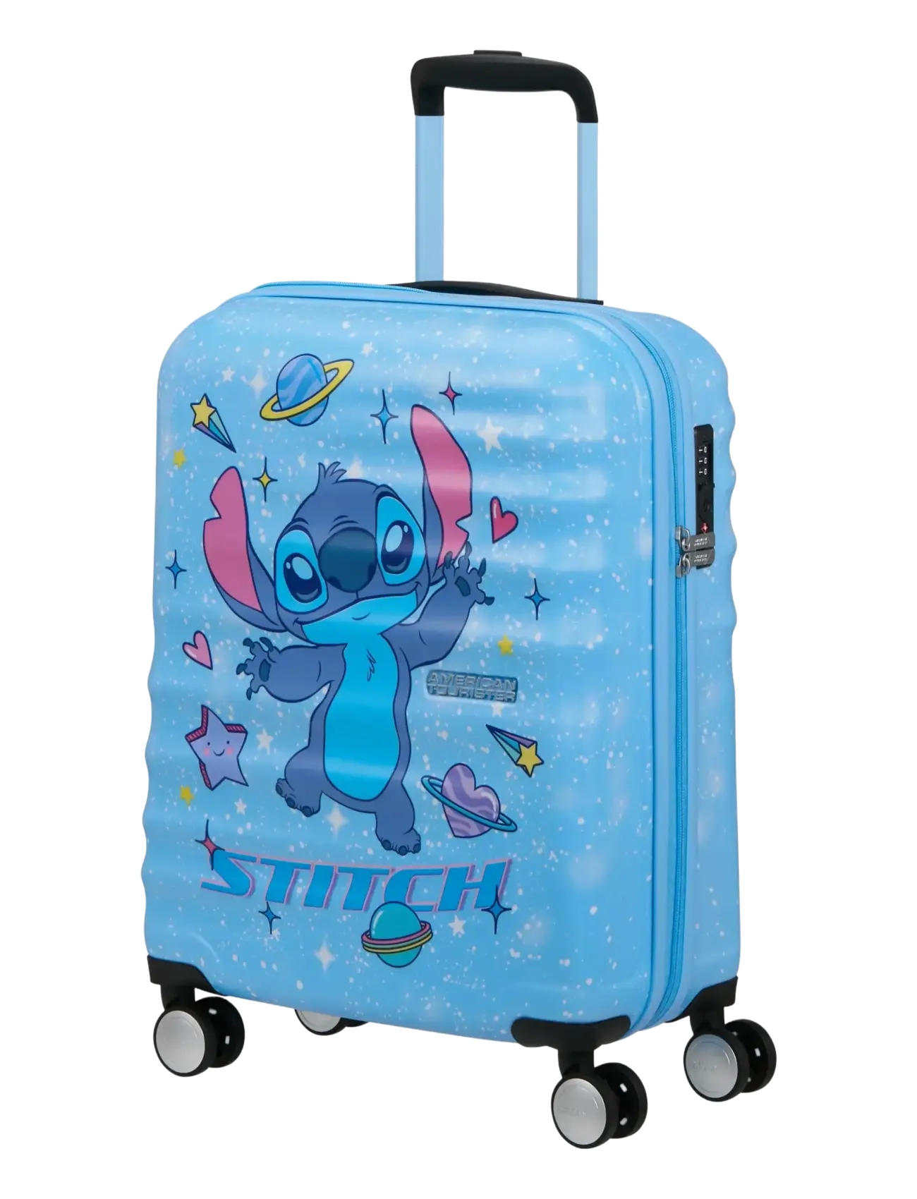 American Tourister - WAVEBREAKER DISNEY-SPIN.55/20 TSA DISNEY - sacs de voyage pour les enfants - stitch universe - 1