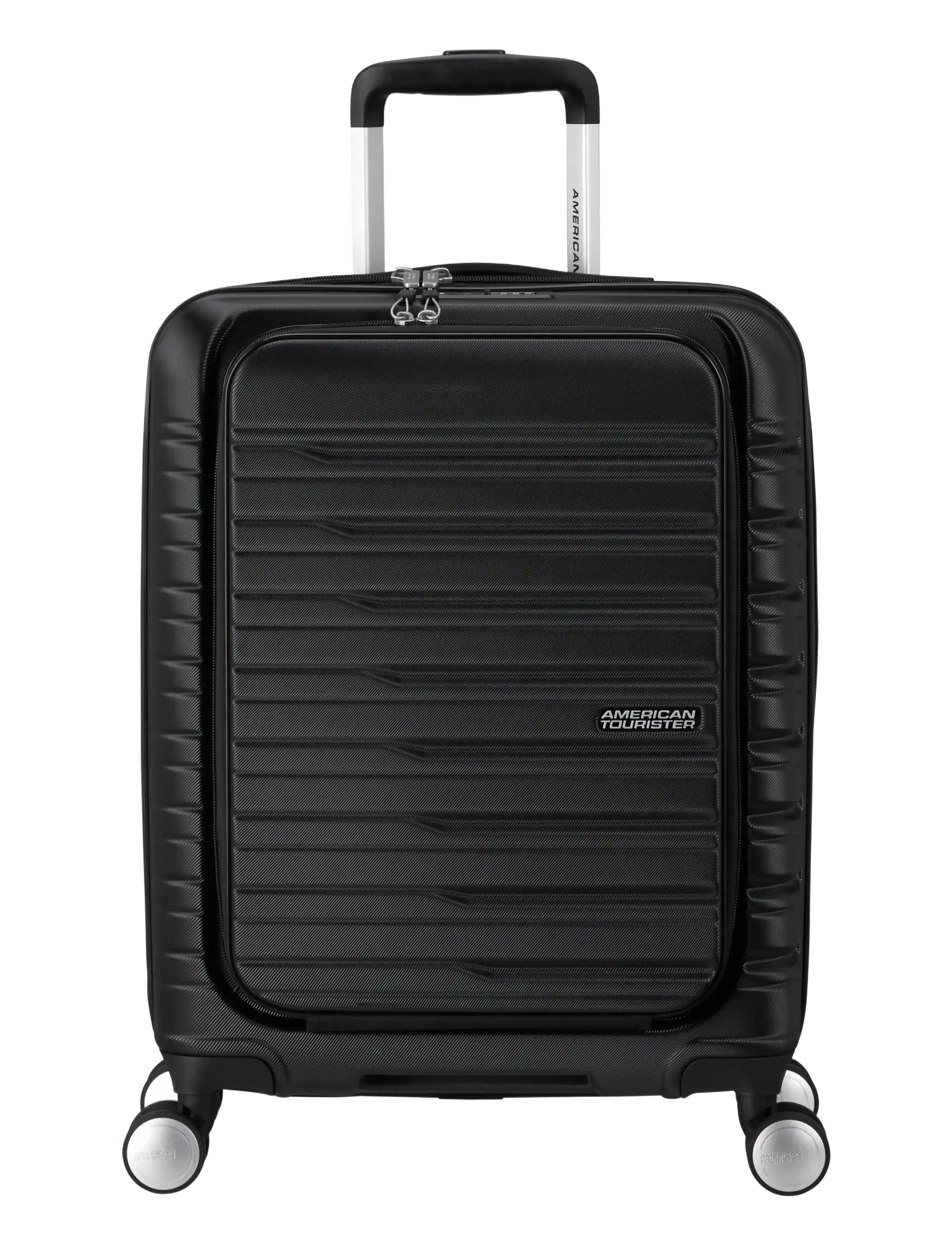 American Tourister Flashline SPIN. 55/20 FRONTLOADER - Vårgarderoben - SHADOW BLACK / black