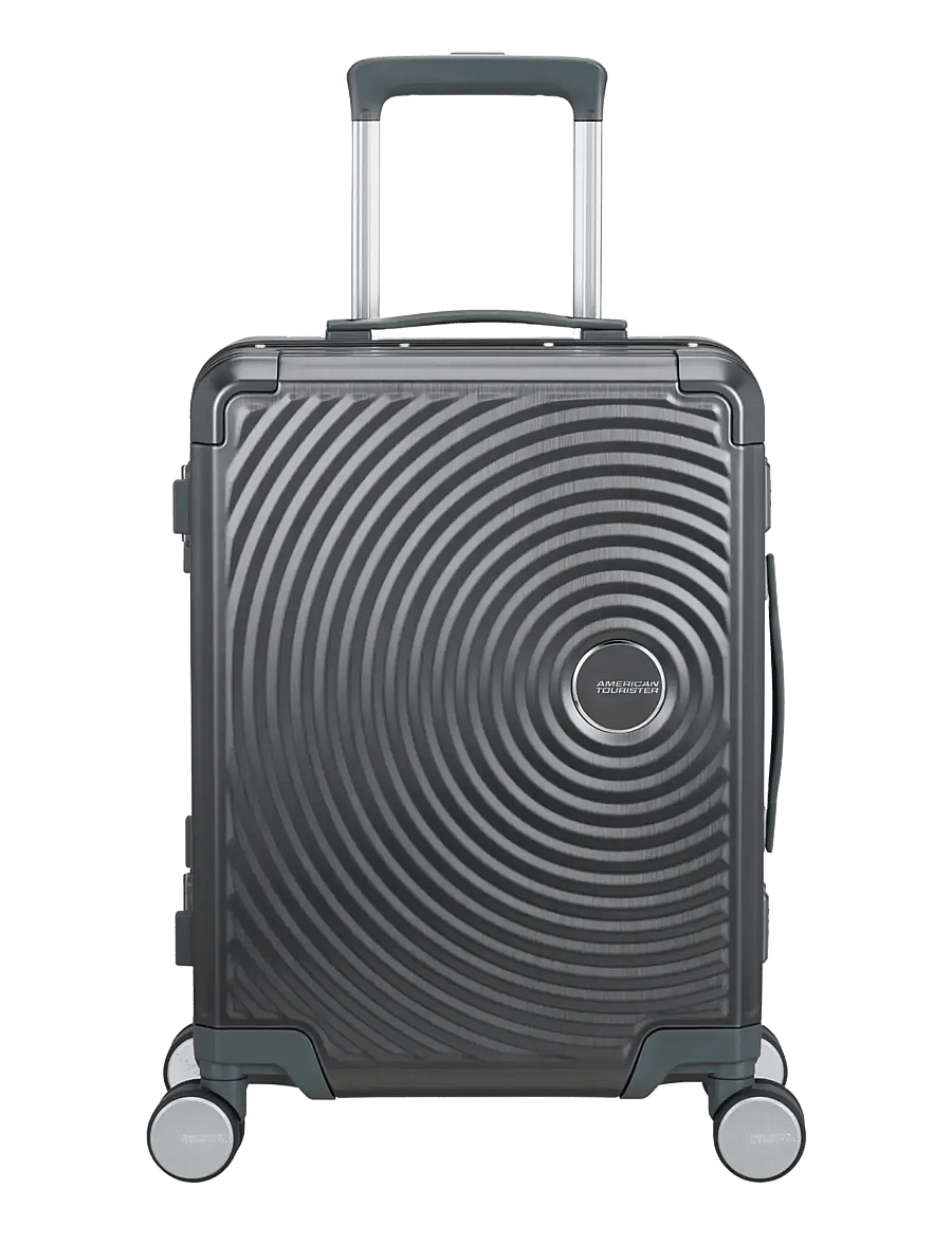 American Tourister - SOUNDBOX ALU SPINNER 55 - käsipagasi kohvrid - black - 0