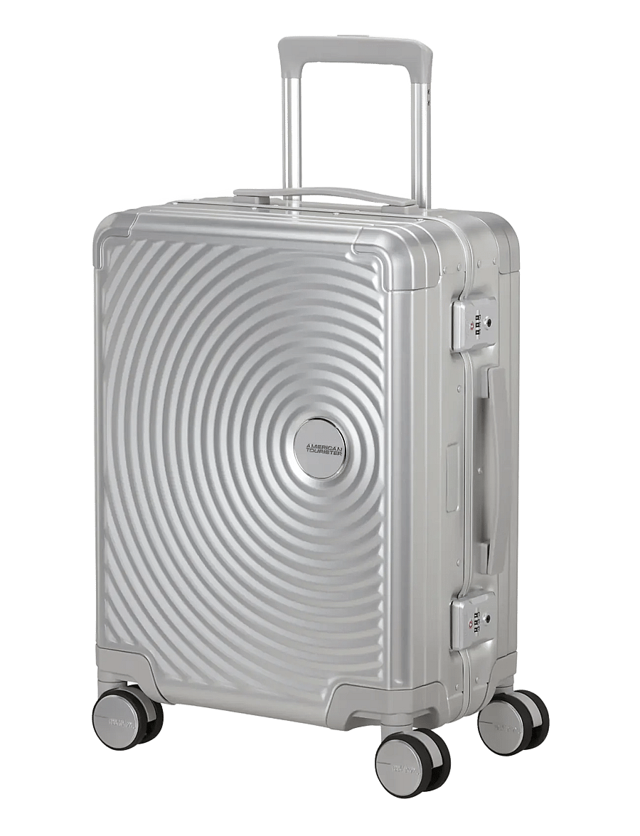 American Tourister - SOUNDBOX ALU SPINNER 55 - käsipagasi kohvrid - silver - 2