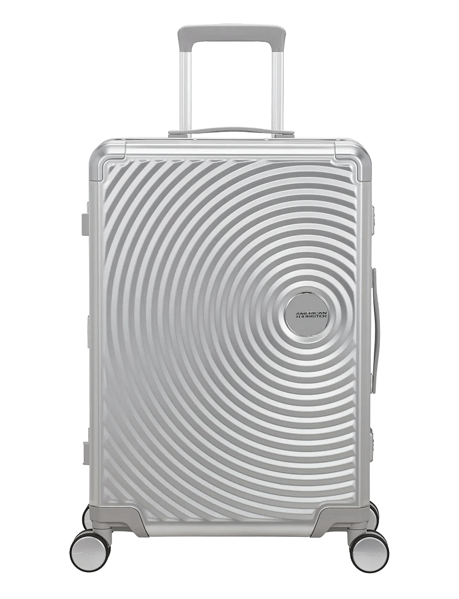 American Tourister - SOUNDBOX ALU SPINNER 68 - walizki średniej wielkości - silver - 0