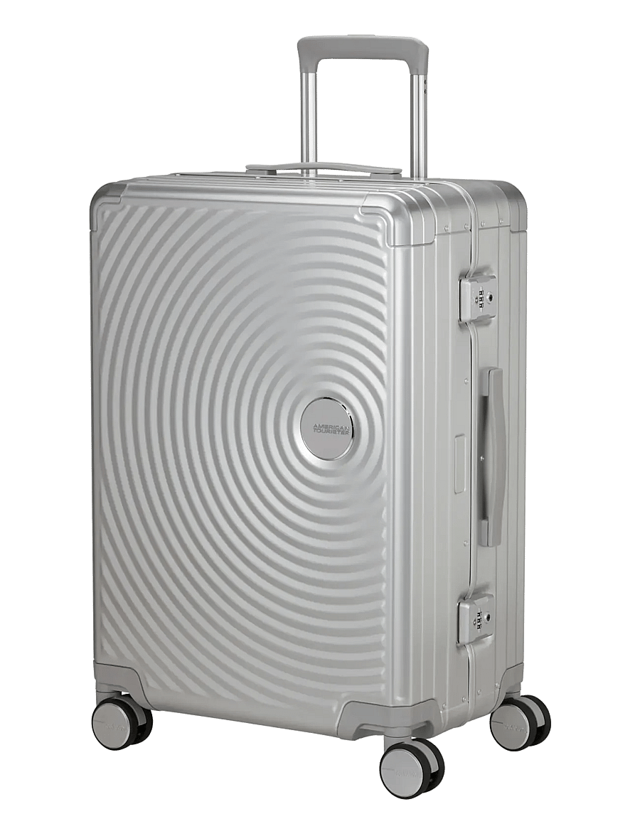 American Tourister - SOUNDBOX ALU SPINNER 68 - walizki średniej wielkości - silver - 1