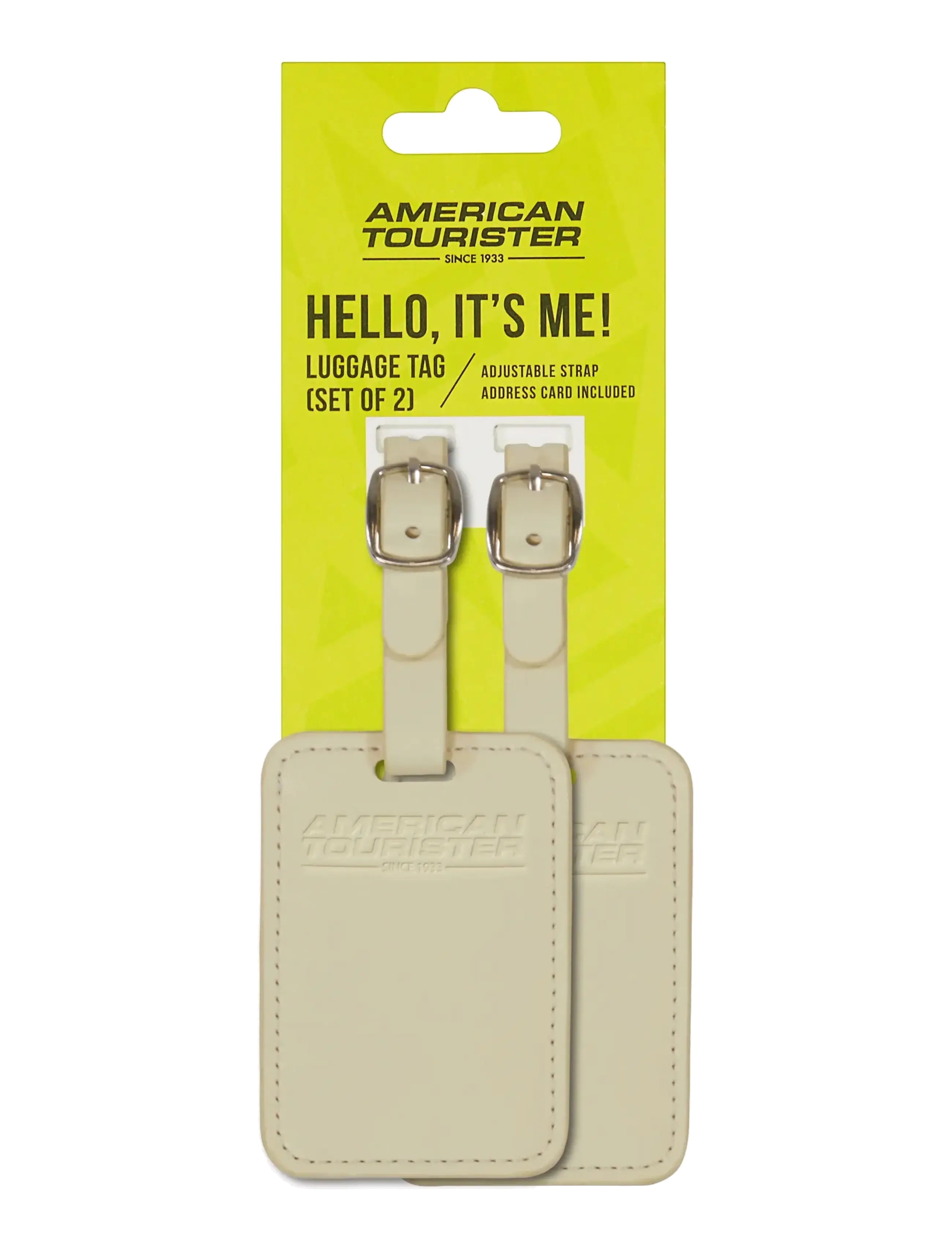 American Tourister TA LUGGAGE TAG X2 - American Tourister - COCONUT SAND / cream