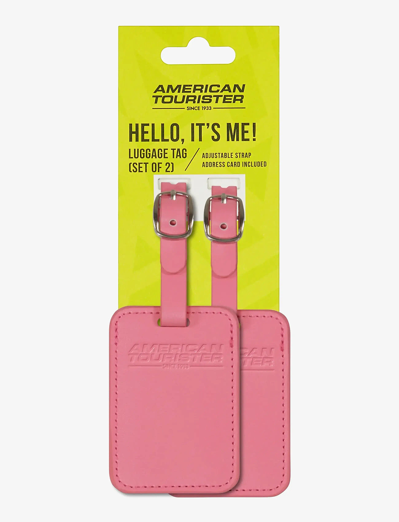 American Tourister - TA LUGGAGE TAG X2 - shoppa efter tillfälle - pink glitch - 0
