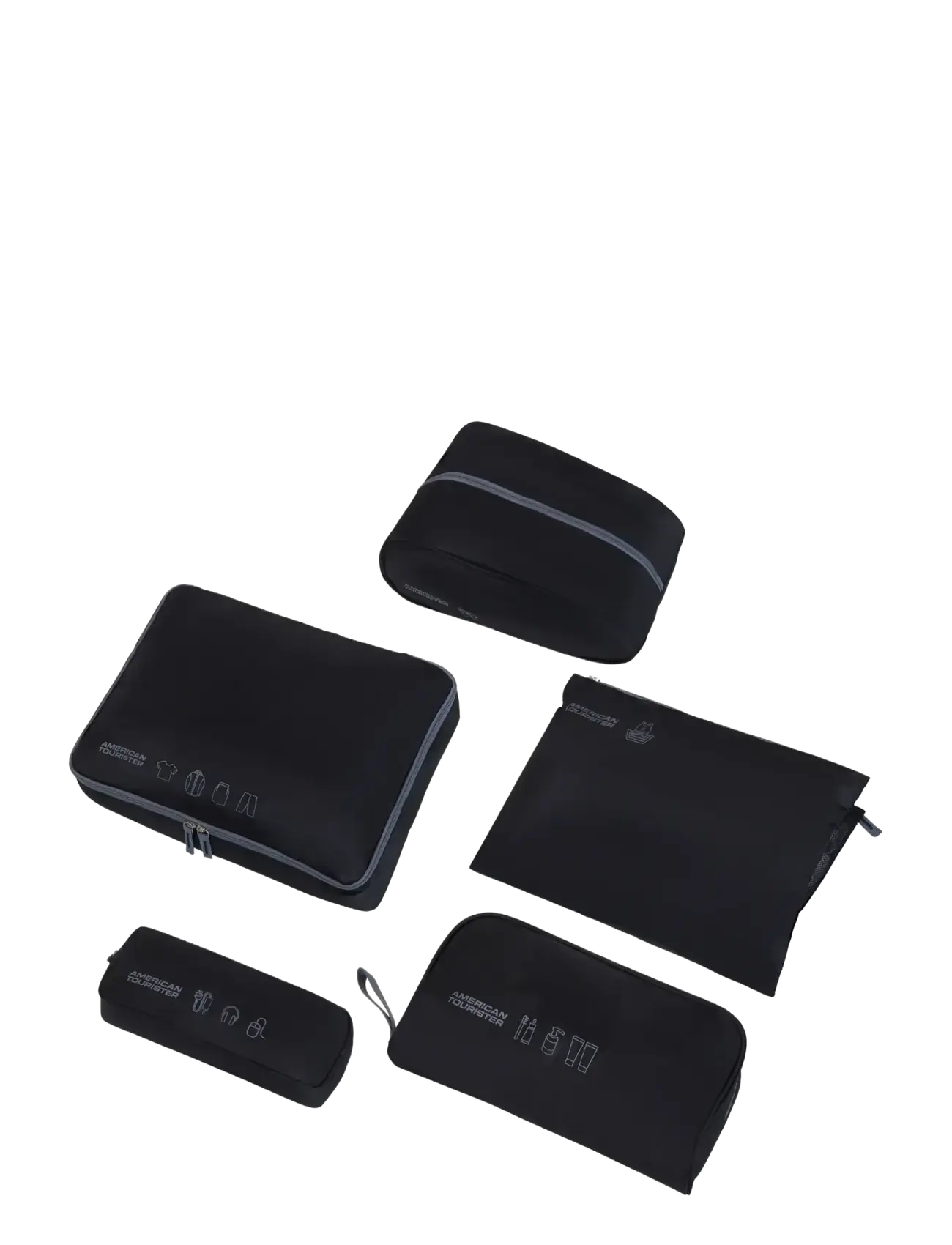American Tourister - PACKING ORGANIZERS 5PCS - shop efter anledning - black/grey - 2