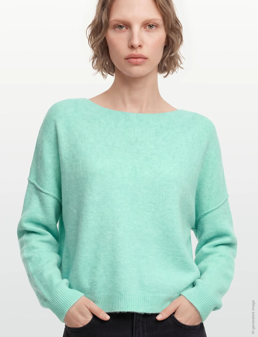 American Vintage - DAMSVILLE - pullover - lagoon melange - 3