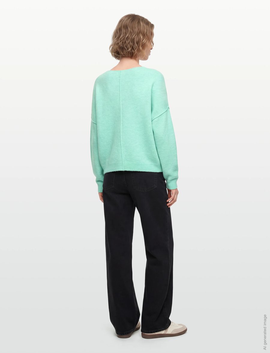American Vintage - DAMSVILLE - pullover - lagoon melange - 4