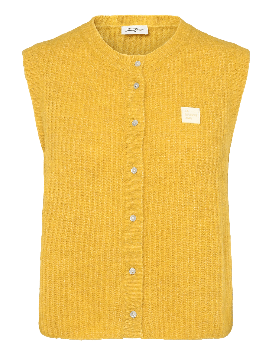 American Vintage - EAST - strickjacken - mustard melange - 0