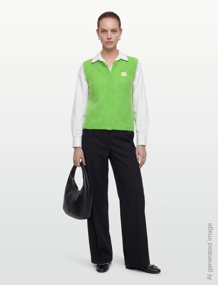 American Vintage - EAST - knitted vests - absinthe fluo - 0