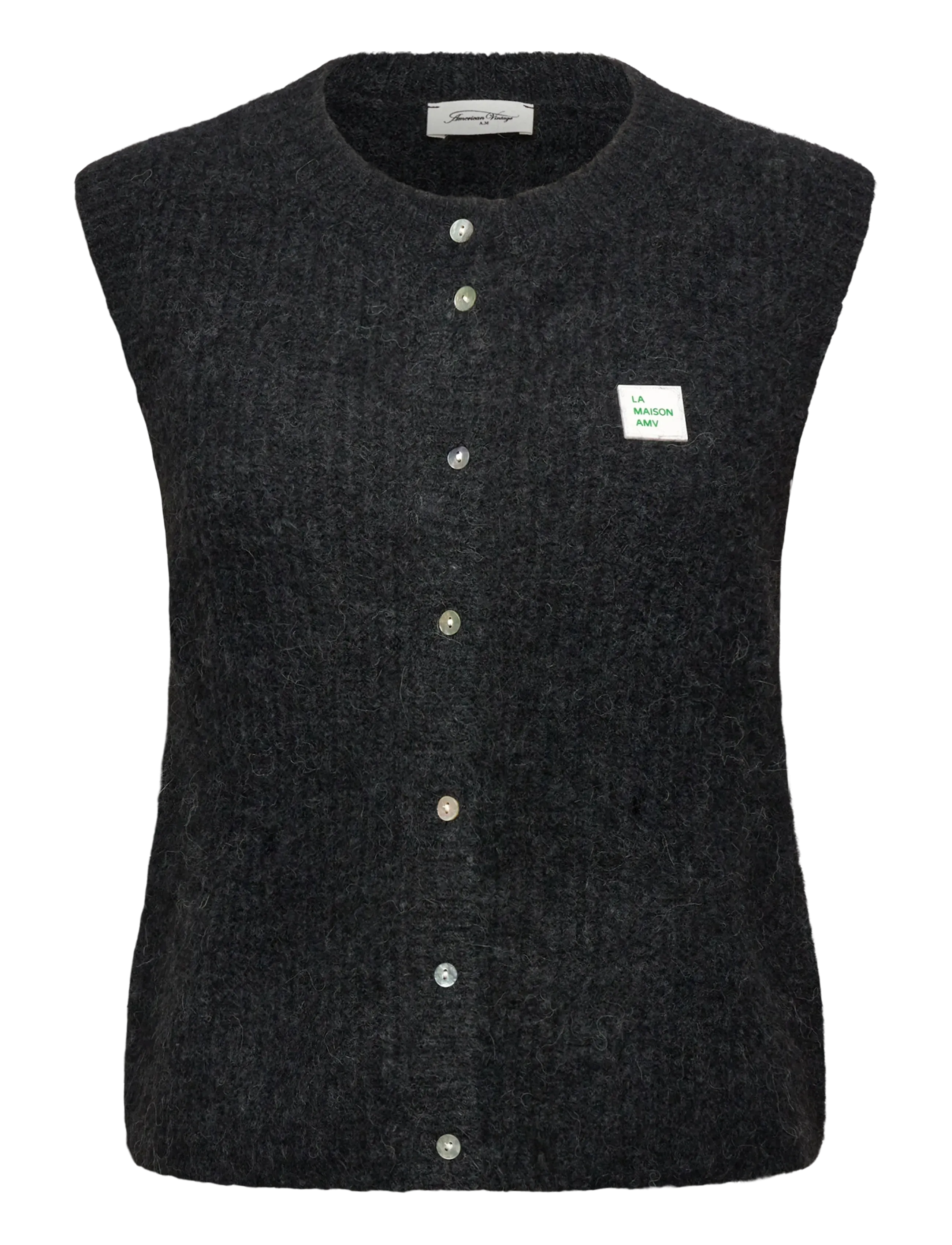 American Vintage East, Kvinder, Strikket Vest, Grå, Str: L