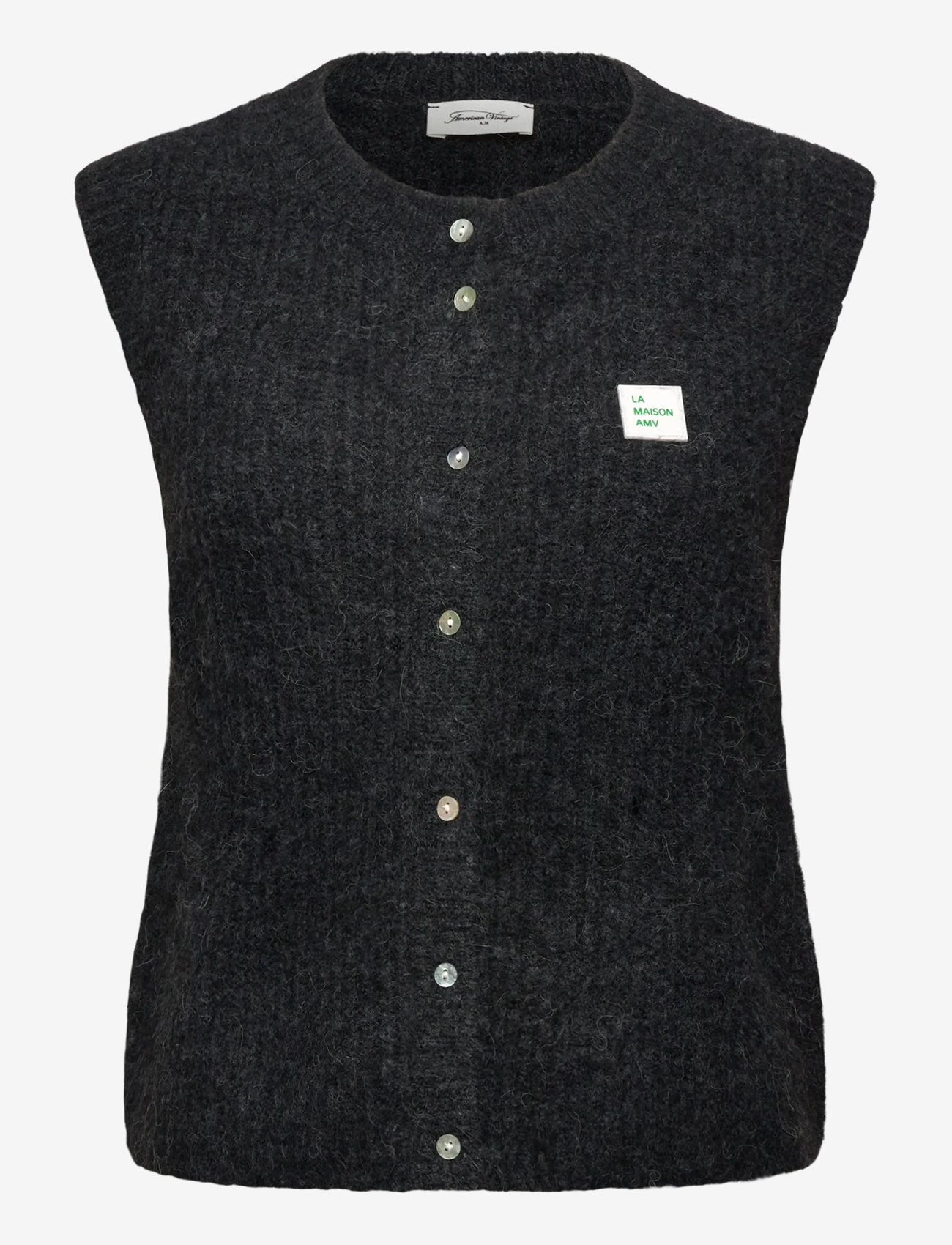 American Vintage - EAST - strikveste - anthracite chine - 0