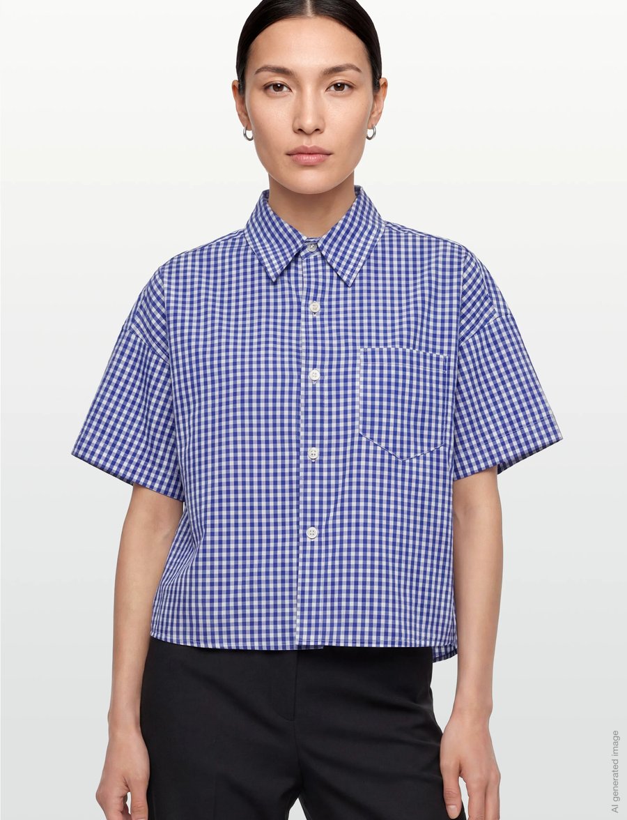 American Vintage - EKIROW - koszule z krótkim rękawem - vichy blue - 3