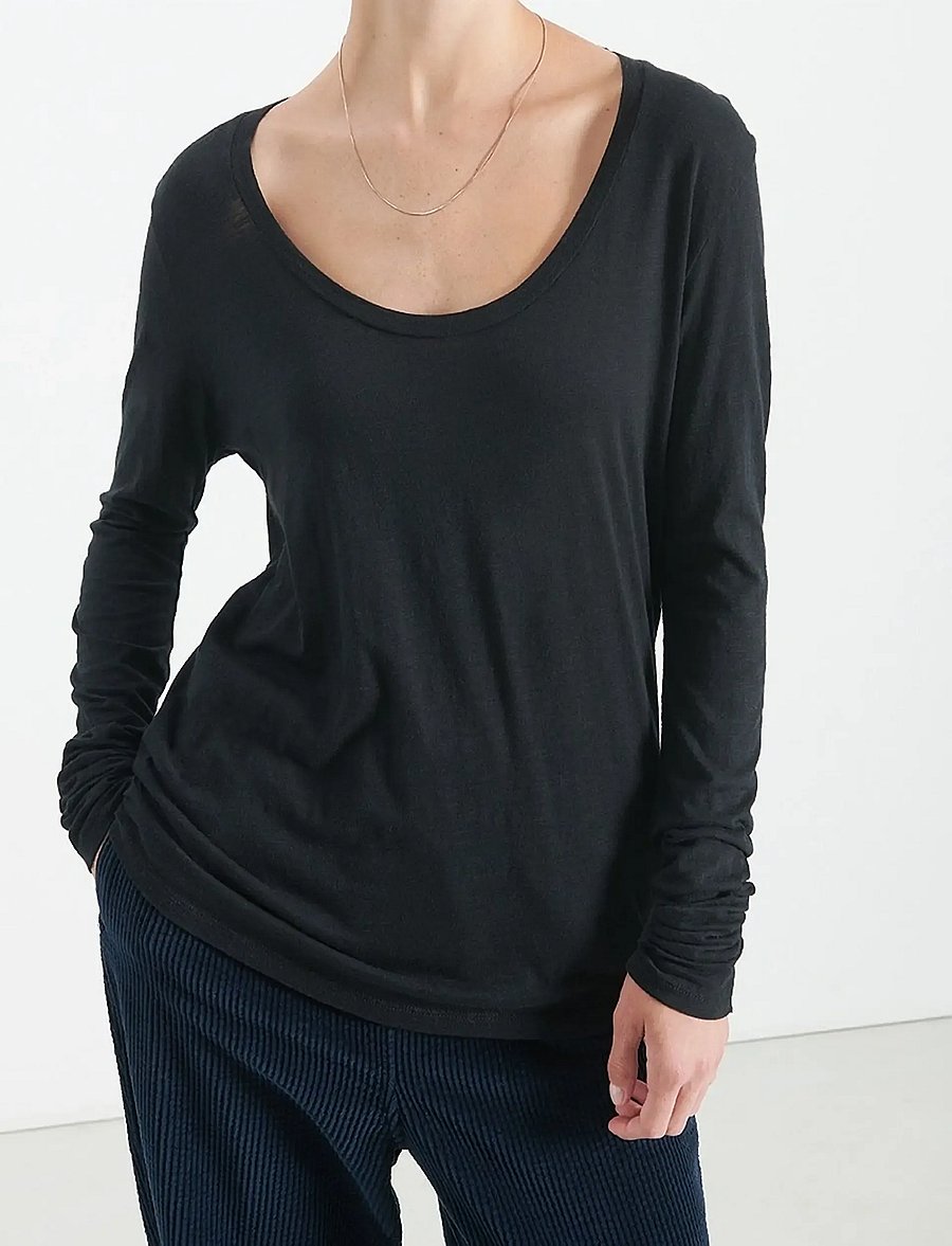 American Vintage - JACKSONVILLE - long-sleeved tops - noir - 0