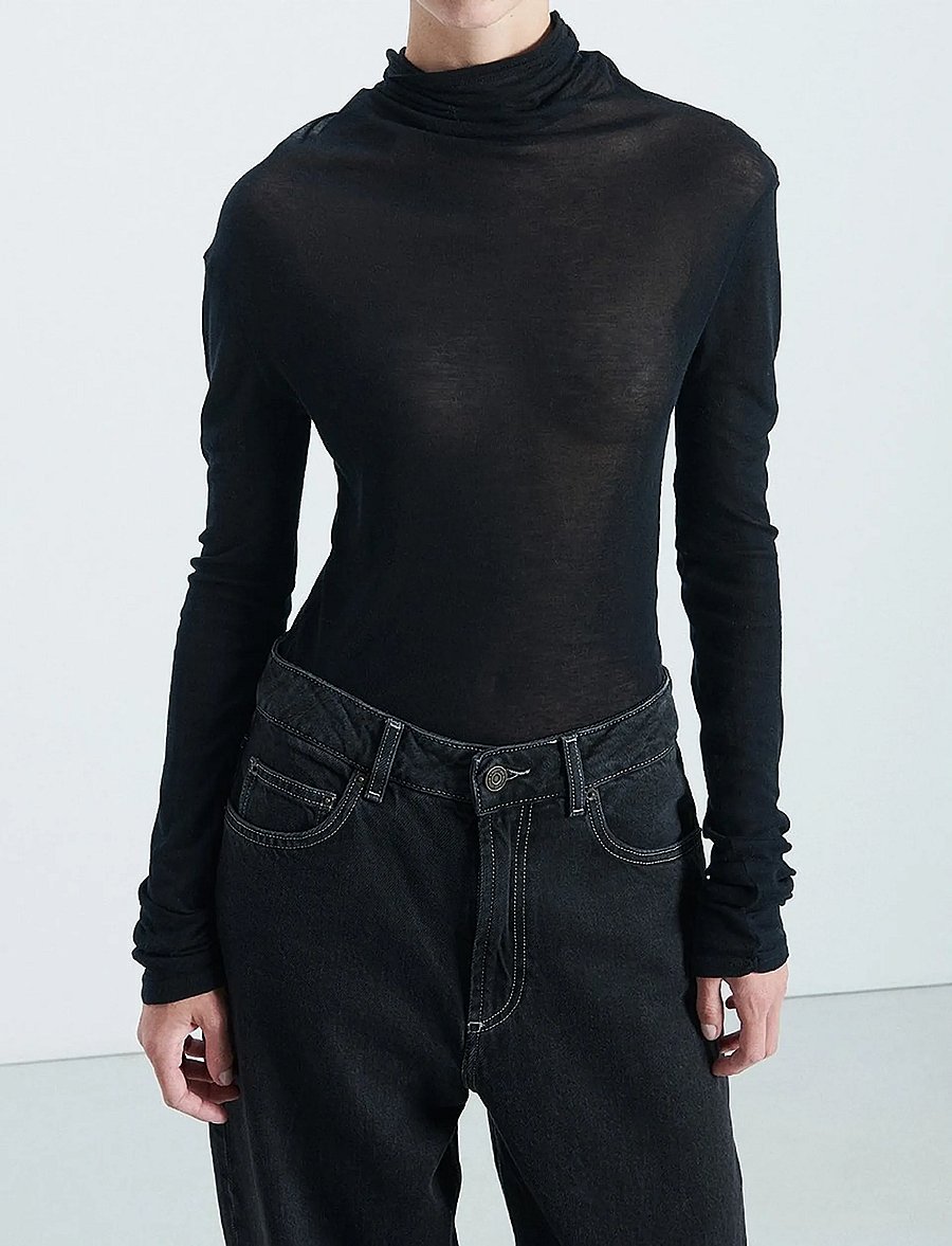 American Vintage - MASSACHUSETTS - langärmlige tops - black - 0