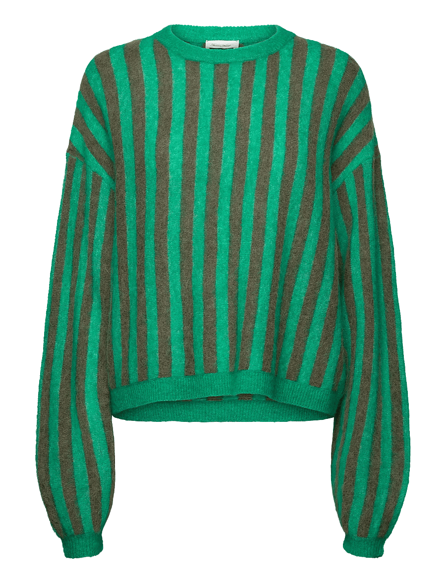 American Vintage - NENYBAY - striktrøjer - khaki striped mint - 0