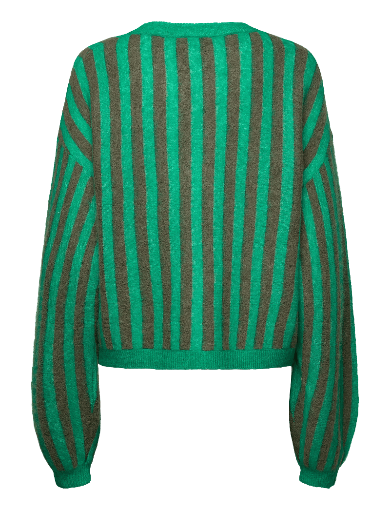 American Vintage - NENYBAY - pullover - khaki striped mint - 1