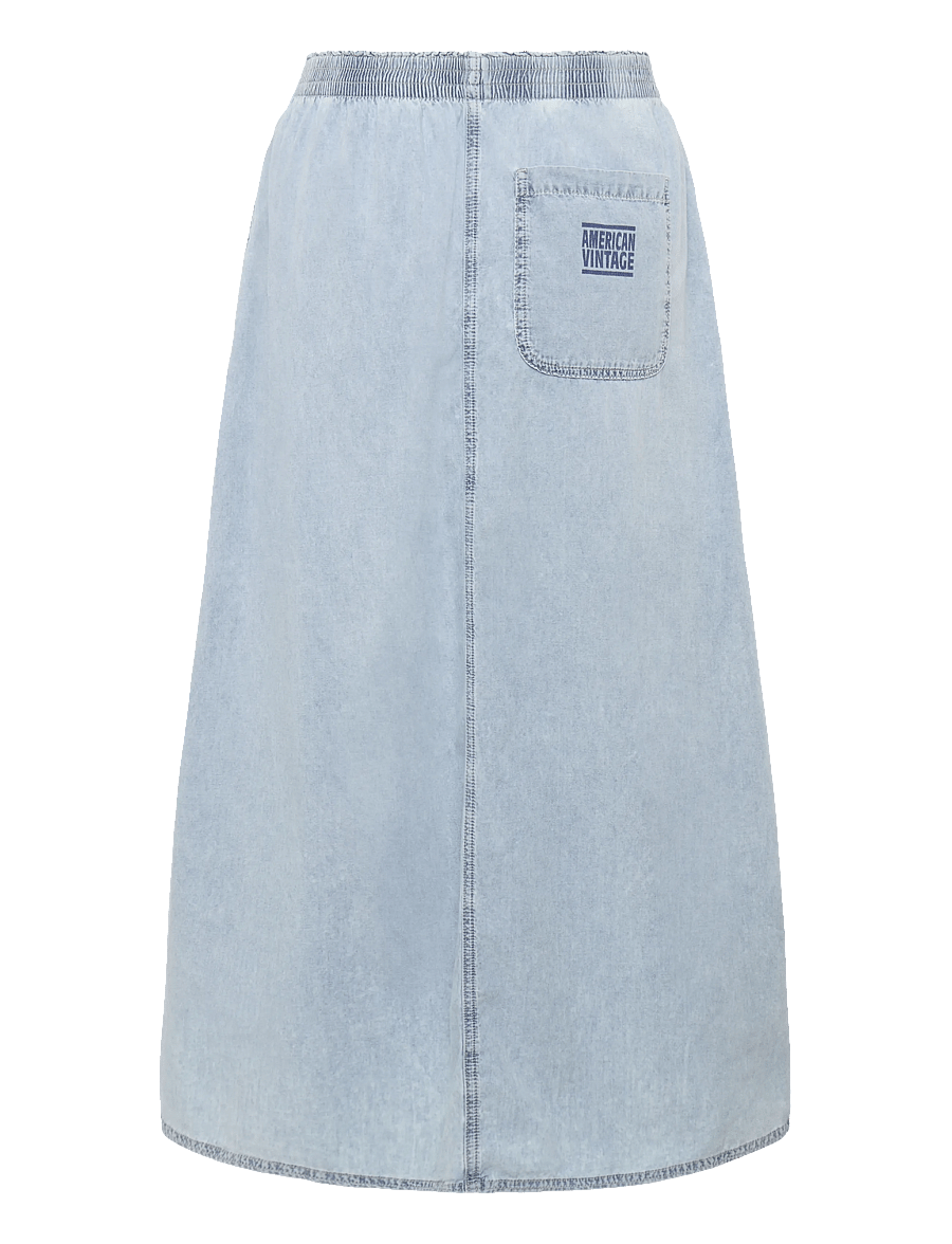 American Vintage - PAYBOU - jeansröcke - blue snow - 2