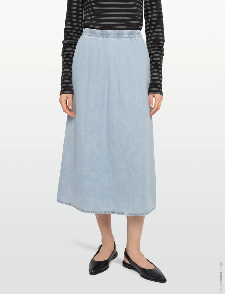 American Vintage - PAYBOU - jeansröcke - blue snow - 3